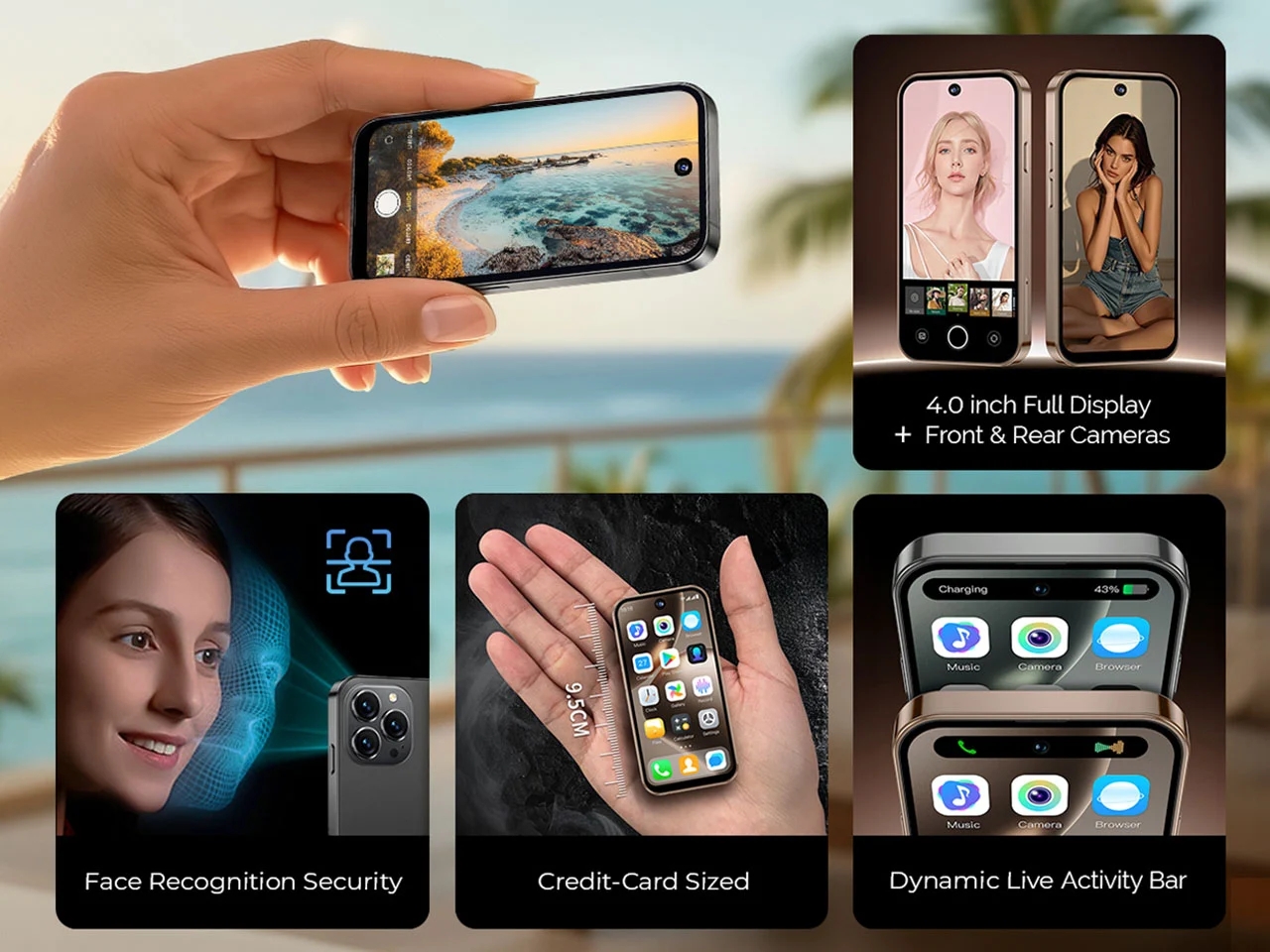 Minimalist phone，Light weight，4G Portable，NanoPhone Pro，