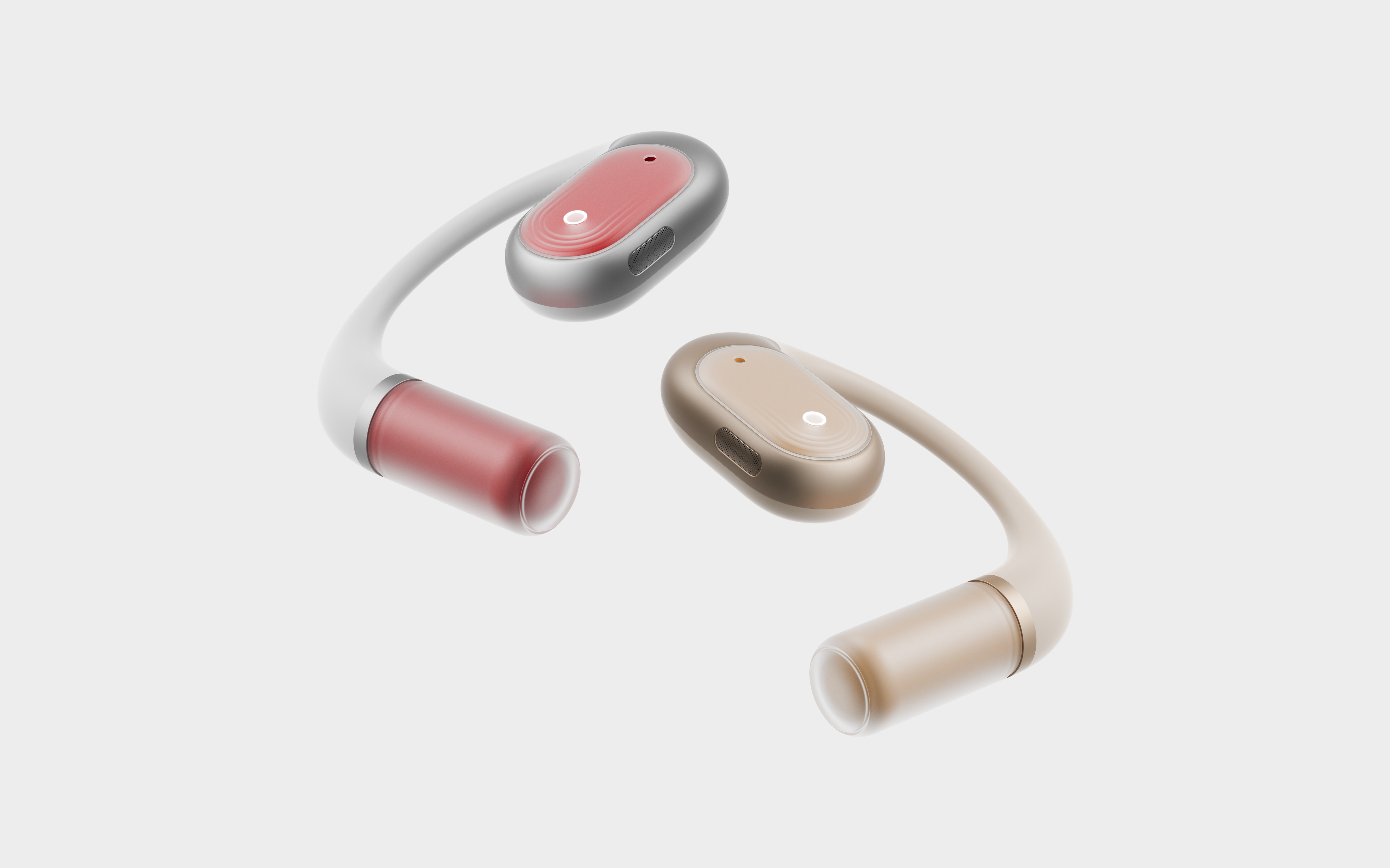 Liquid foundation or lipstick headphones，Ear hanging type earphone，3C digital products，Design inspiration，