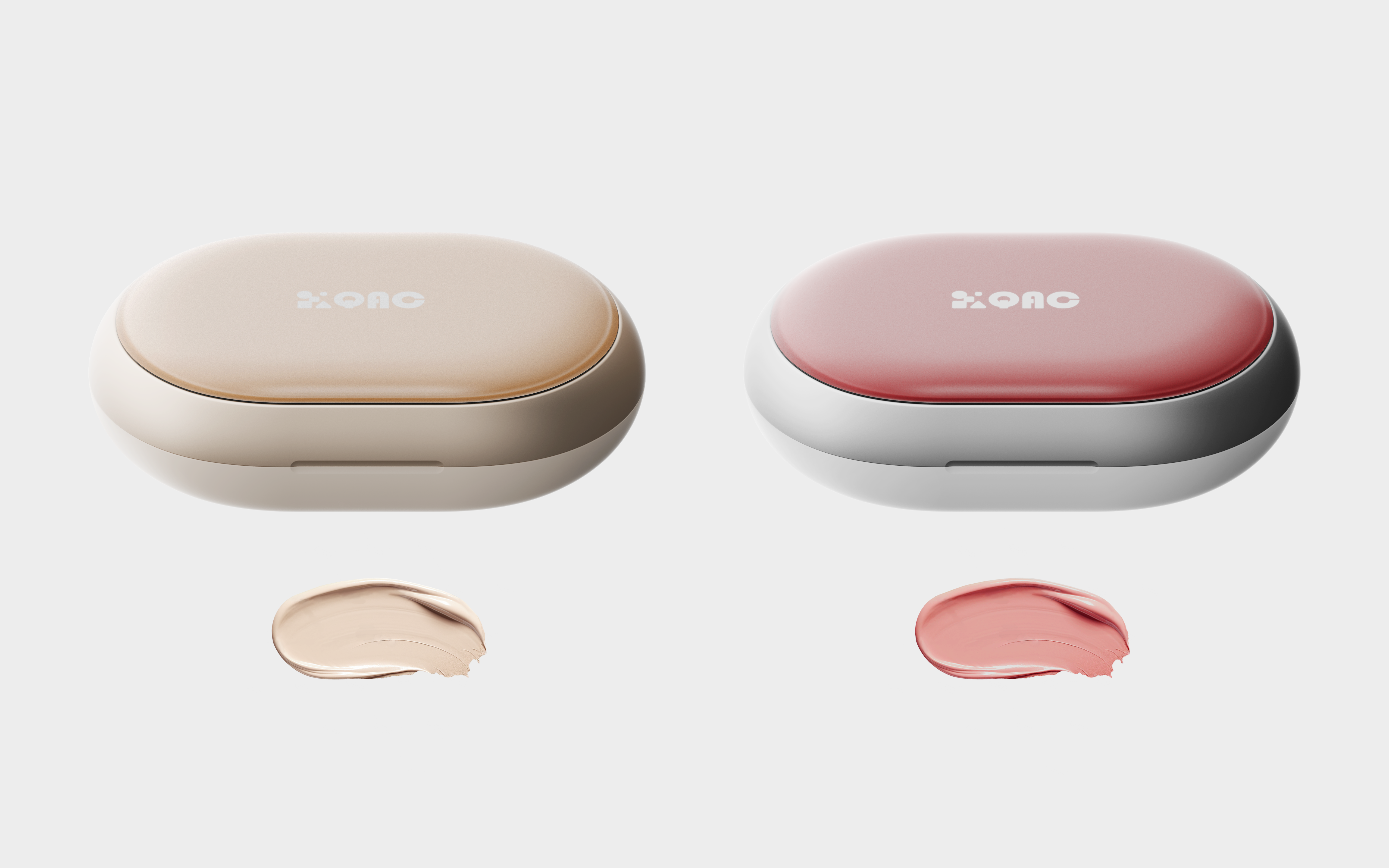 Liquid foundation or lipstick headphones，Ear hanging type earphone，3C digital products，Design inspiration，