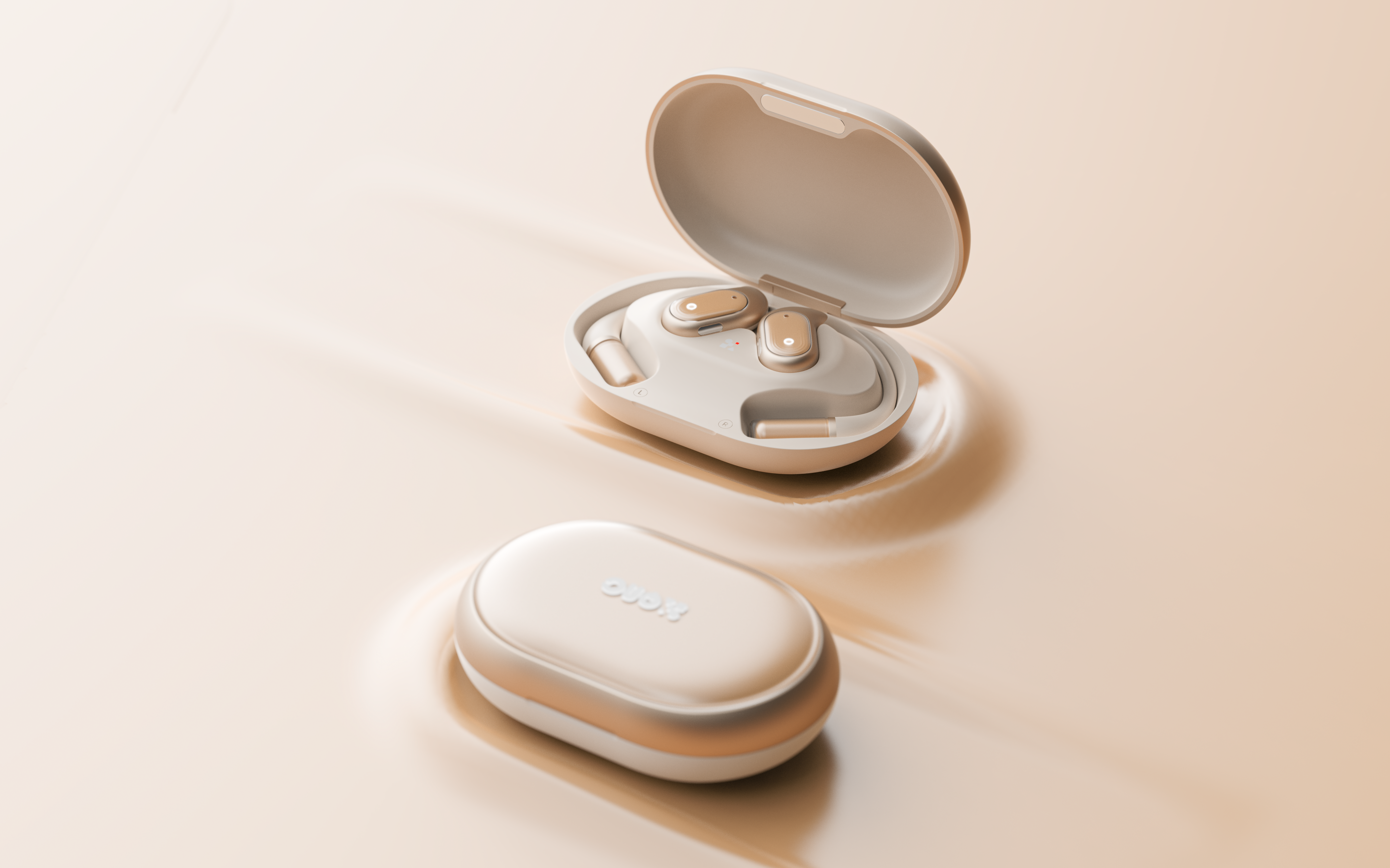 Liquid foundation or lipstick headphones，Ear hanging type earphone，3C digital products，Design inspiration，