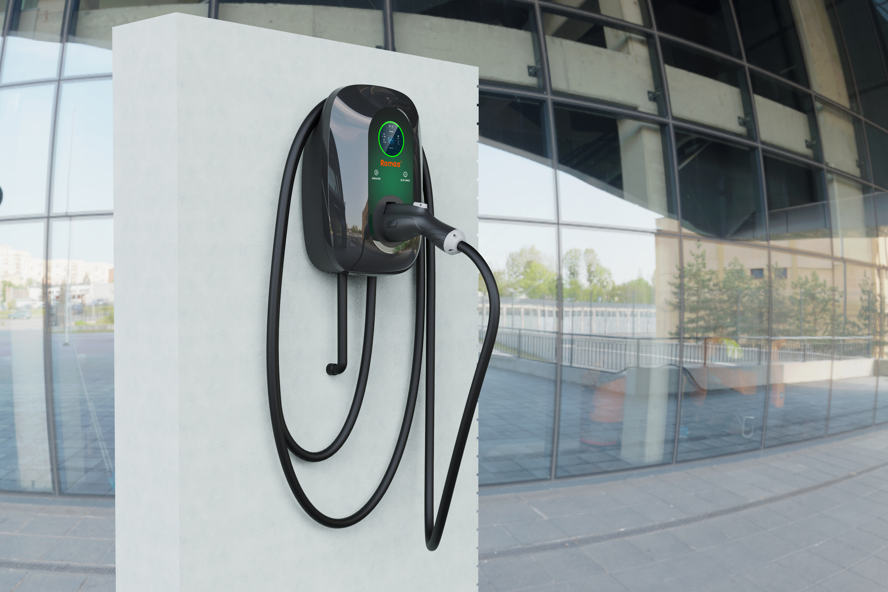 Wall-mounted AC charging pile，