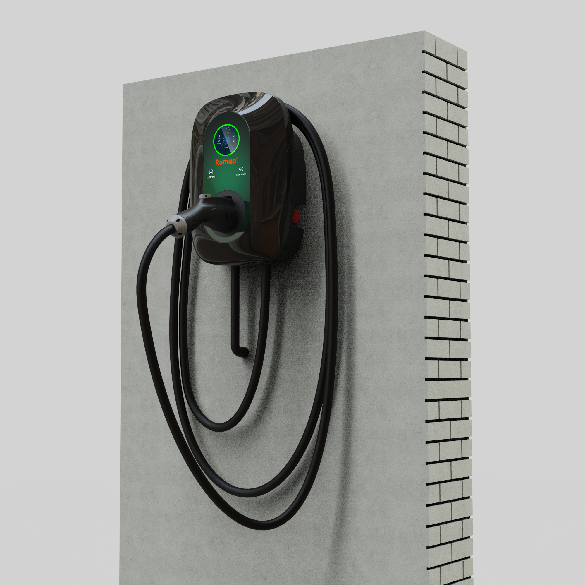 Wall-mounted AC charging pile，