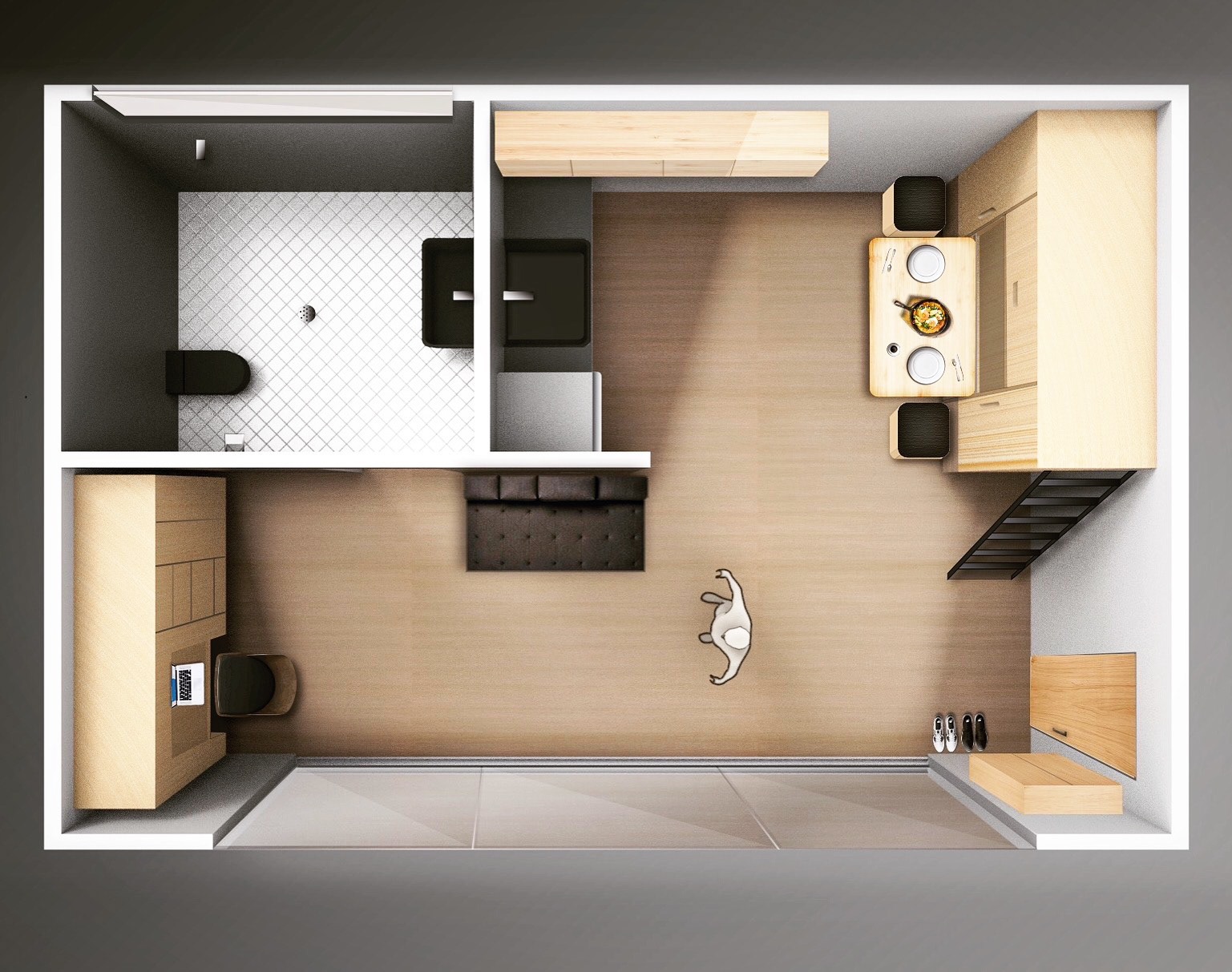 Interior design，3D production，TINY HOME，