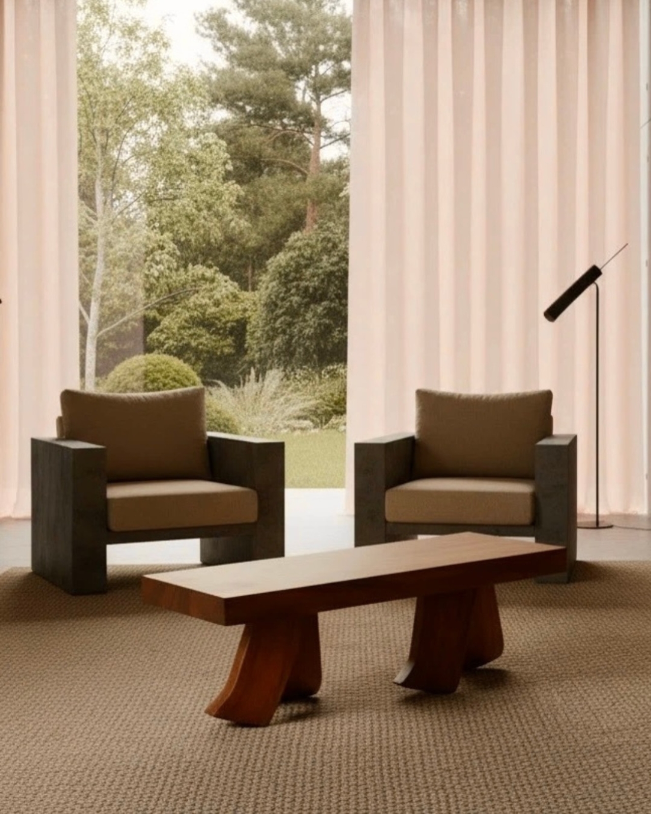 Barefoot Collection，Creative furniture，Barcelona，Solid wood furniture，Coffee table，