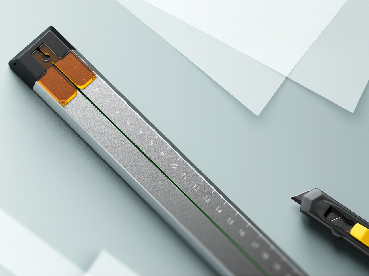 Quiver，Paper-cutting ruler，Creative stationery，Anti-shaking hands，