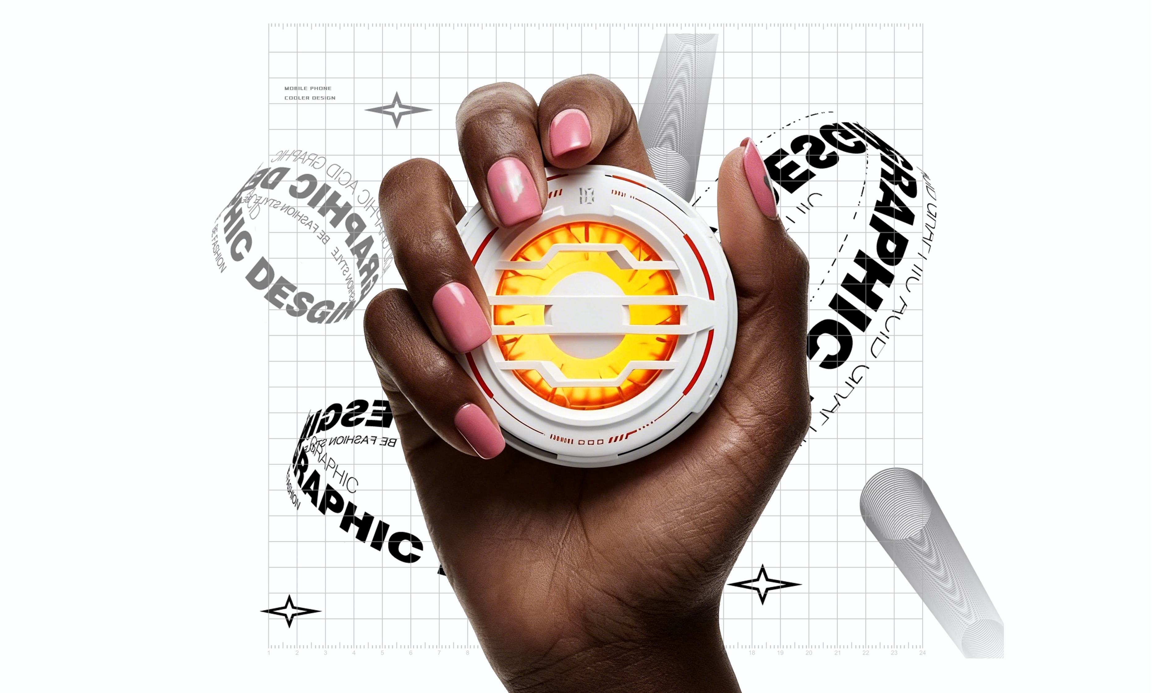 Digital products, mobile phone radiator, original design，