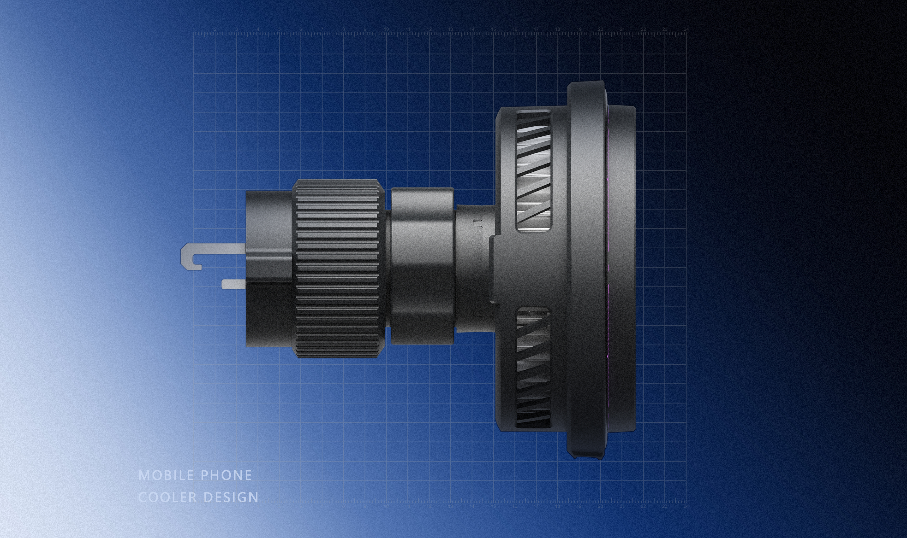 Digital products, mobile phone radiator, original design，