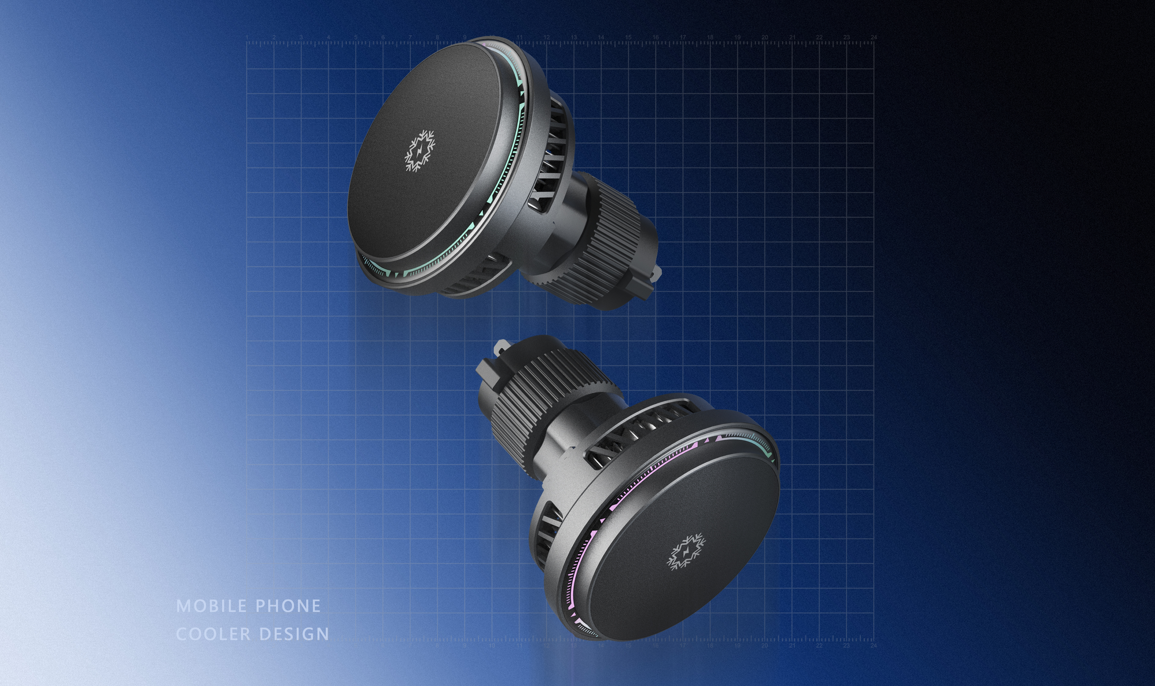 Digital products, mobile phone radiator, original design，