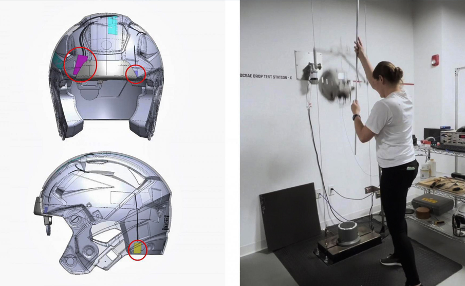 Sports product design，Football helmet，Helmet design，Product Solutions，Product design innovation，Application of innovative technology，Application of AR Technology，Application of HUD Technology，