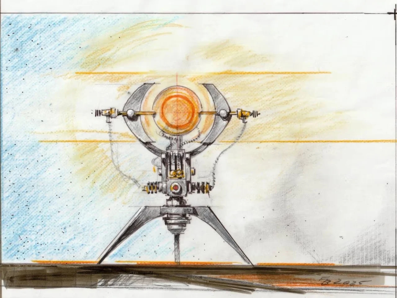 ML15 Helios，Limited edition，Metal Sculpture Lamp，Art installation，M.A.D.Gallery，