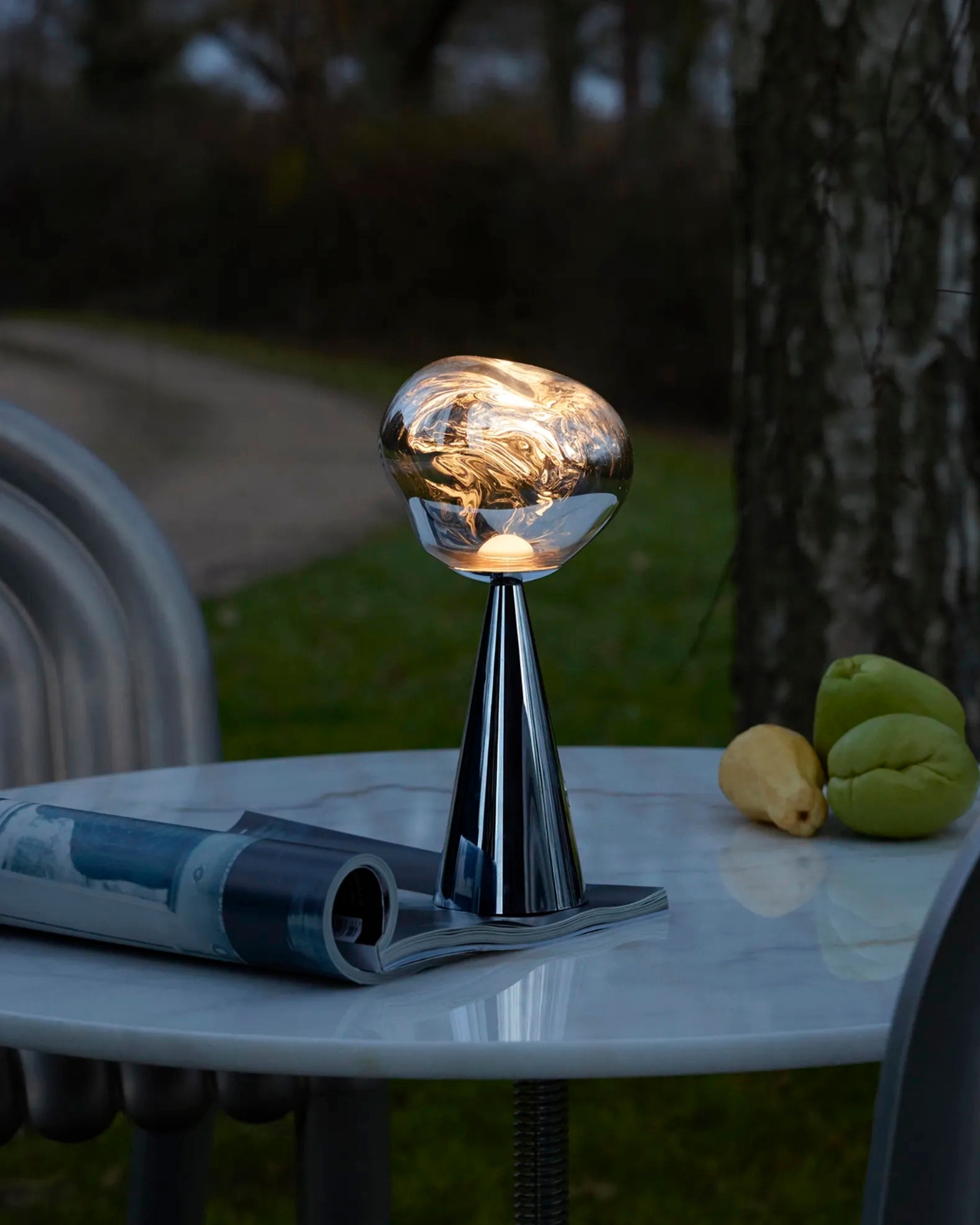 Wireless charging，Fused metal texture lamps，Tom Dixon，Atmosphere lamp，vacuum metallization，