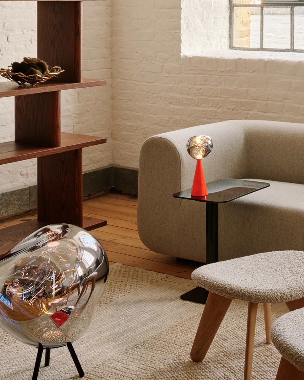 Wireless charging，Fused metal texture lamps，Tom Dixon，Atmosphere lamp，vacuum metallization，