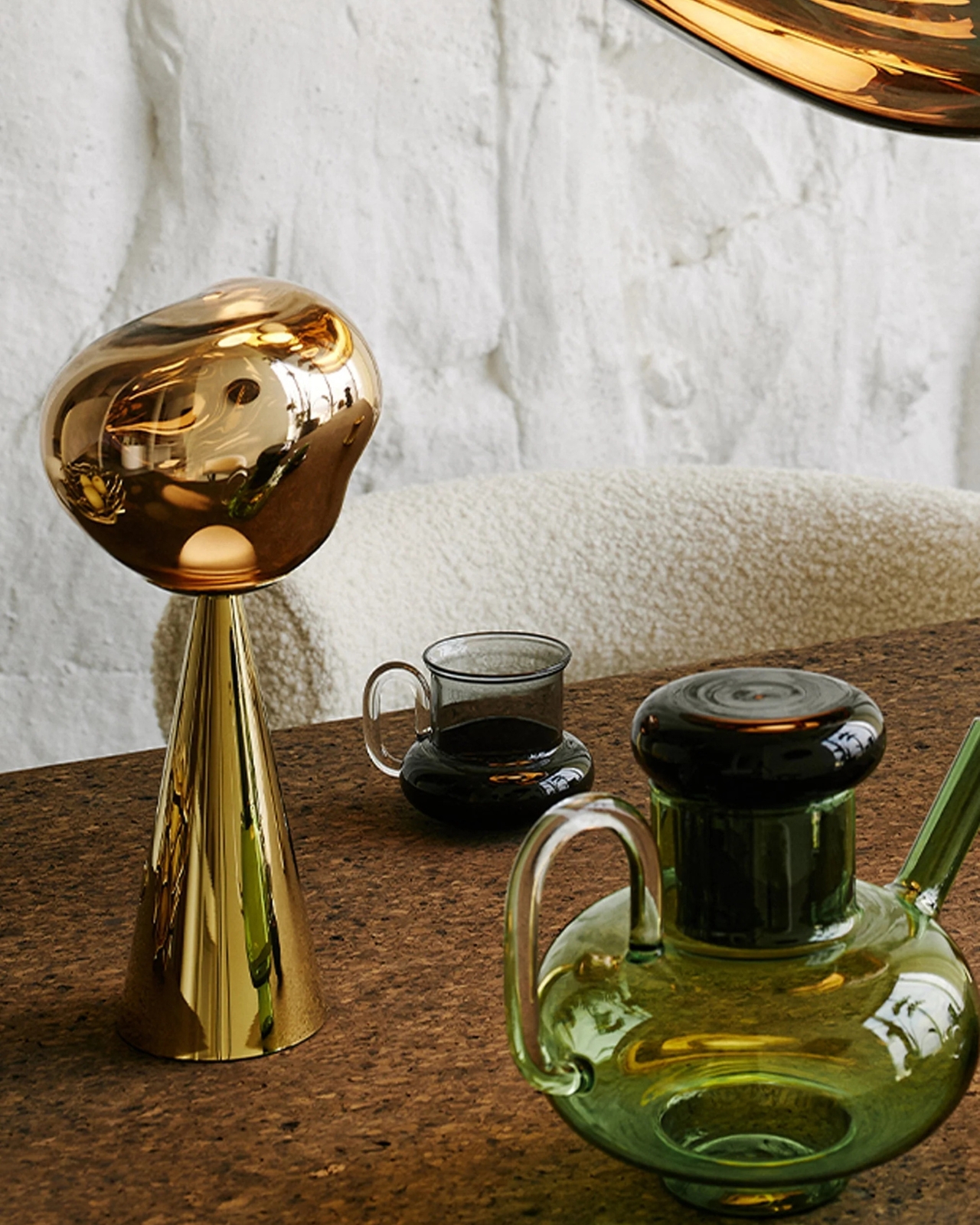 Wireless charging，Fused metal texture lamps，Tom Dixon，Atmosphere lamp，vacuum metallization，