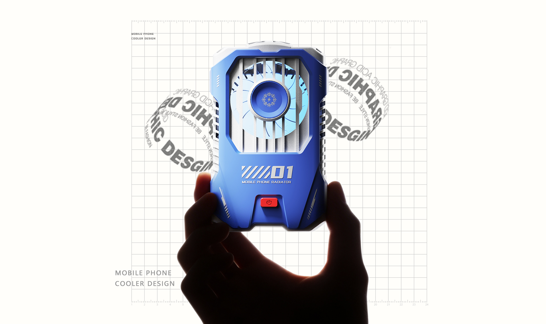 Digital products, mobile phone radiator, original design，