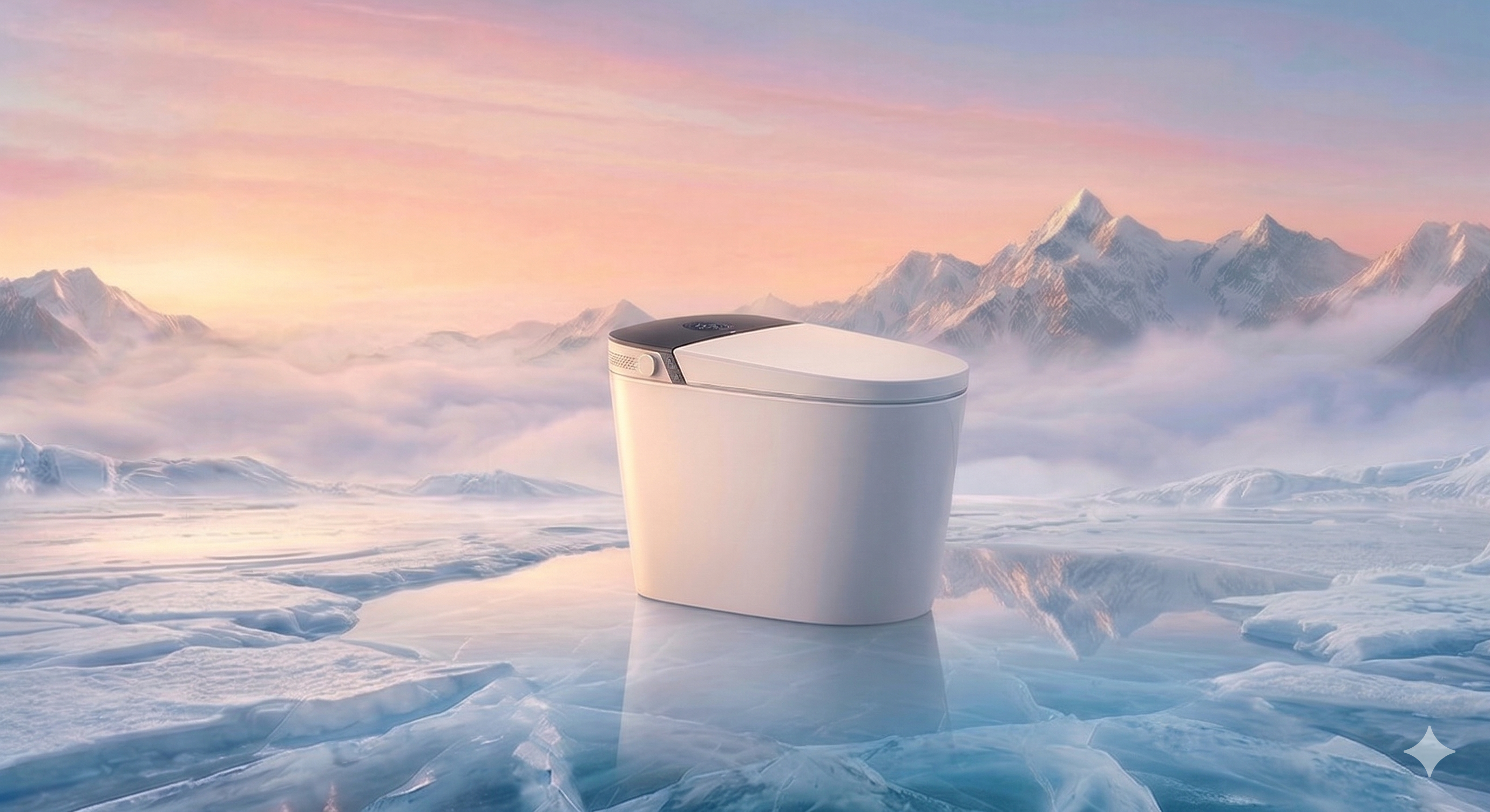 Bathroom, smart toilet，