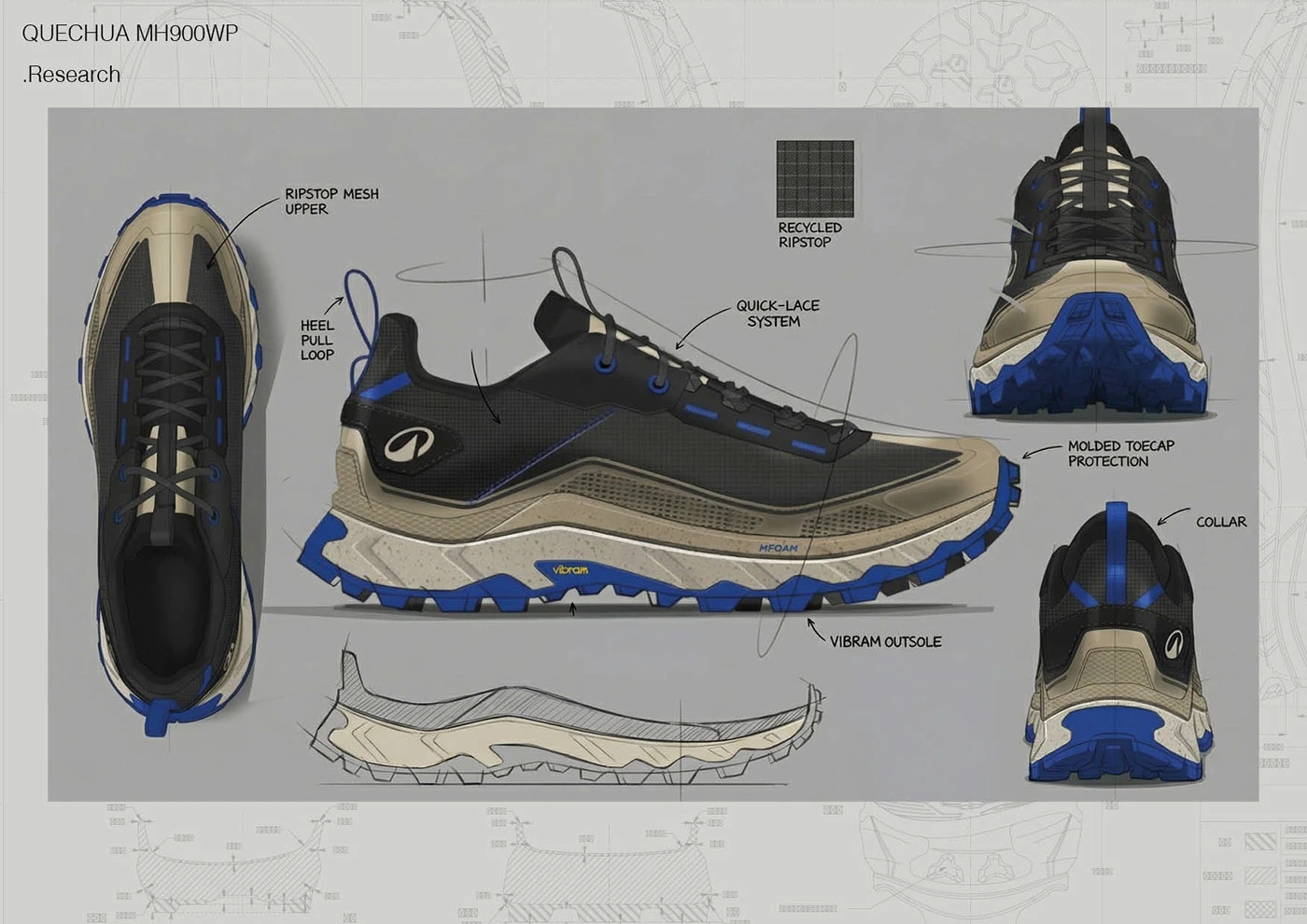 MH900 WP，QUECHUA，Decathlon ，sneakers，Hiking shoes，