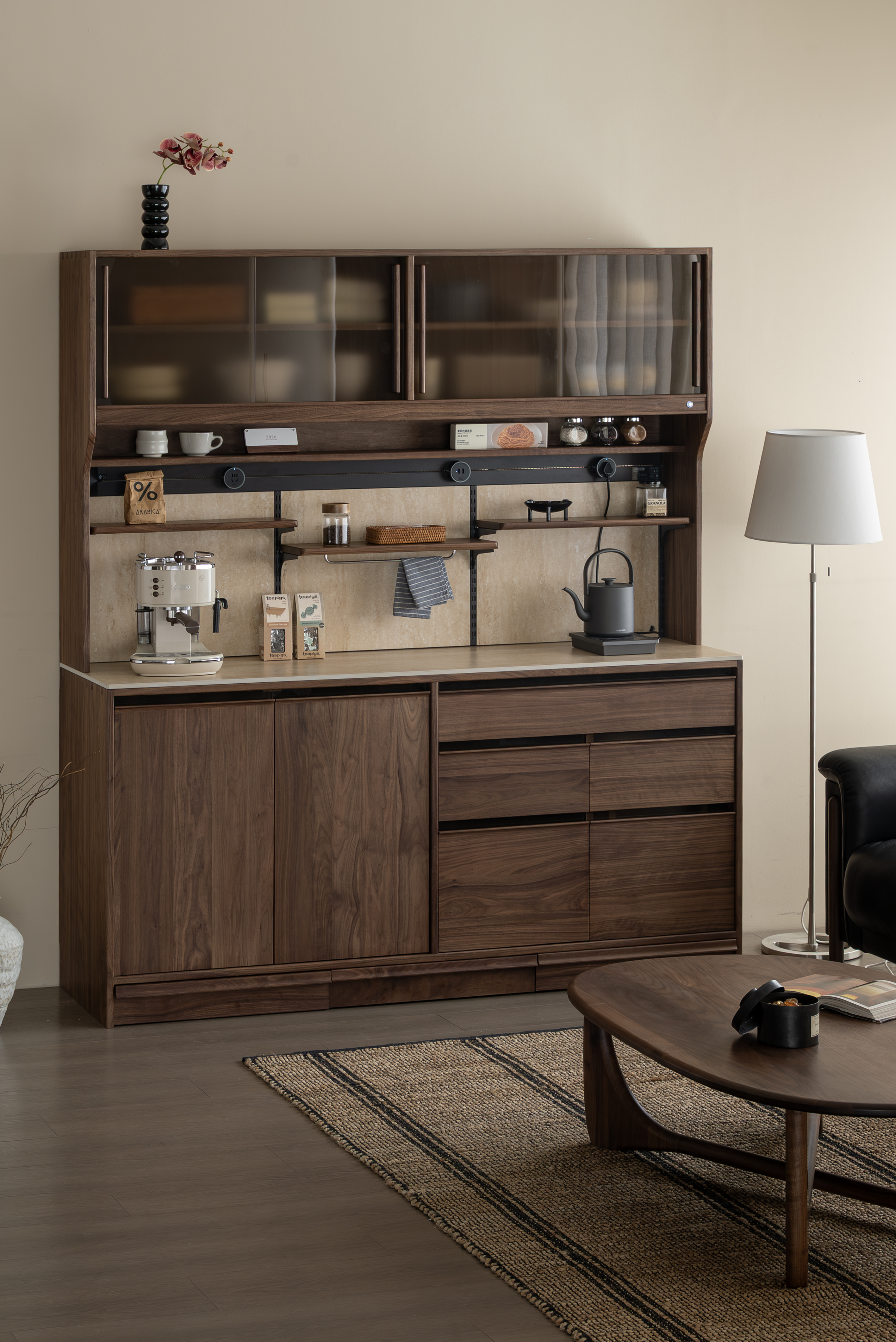 Sideboard，furniture design ，Residential Furniture，Solid wood furniture，Original design，Black walnut furniture，