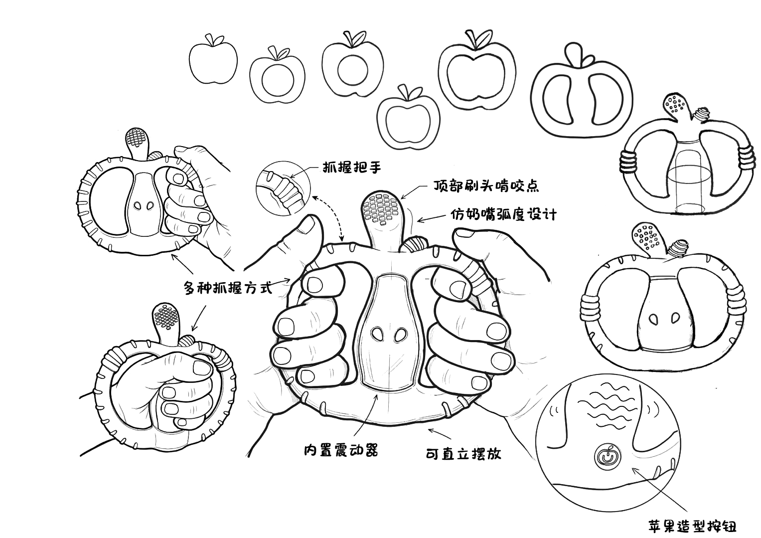 Teething, children's toys，