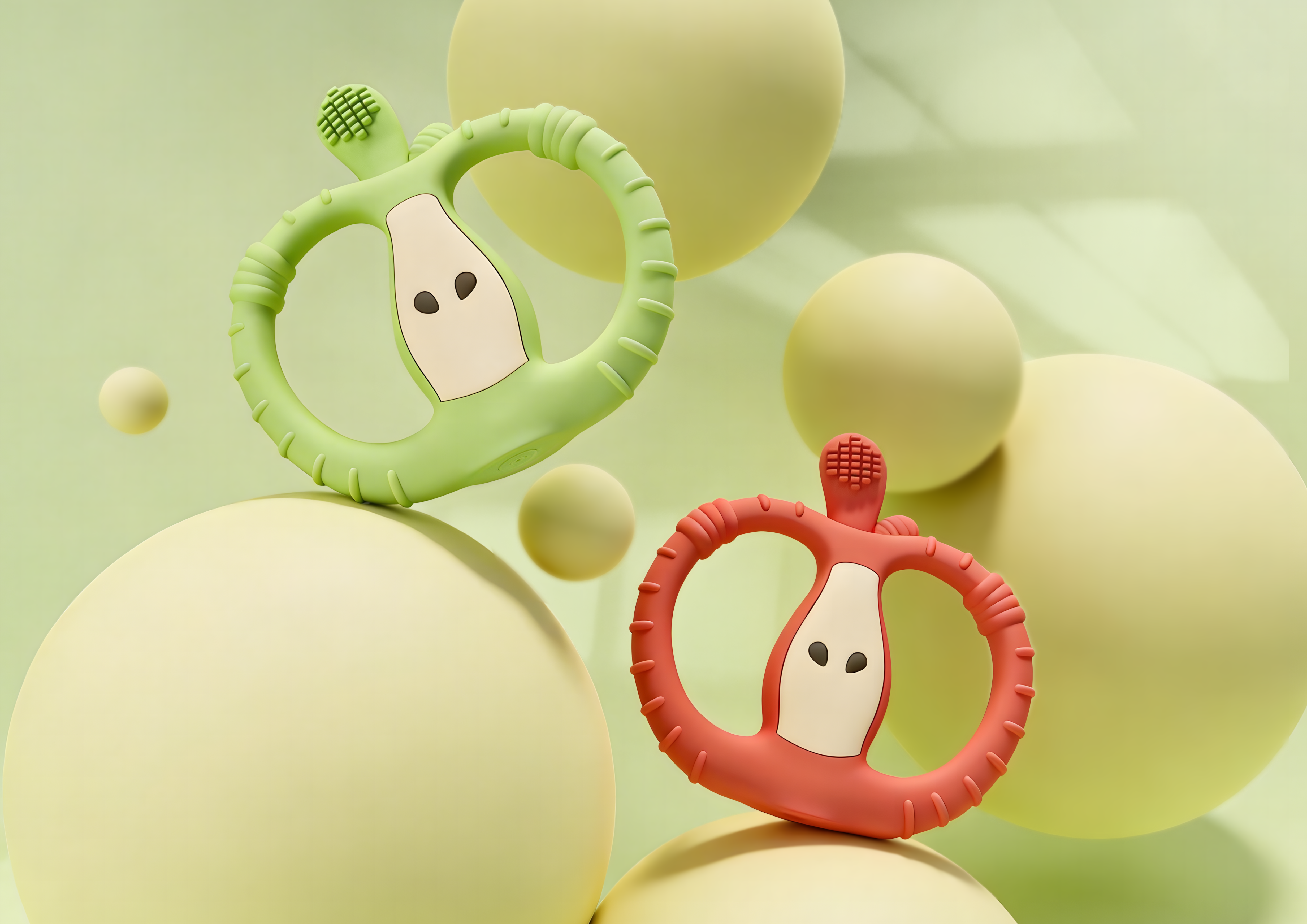 Teething, children's toys，