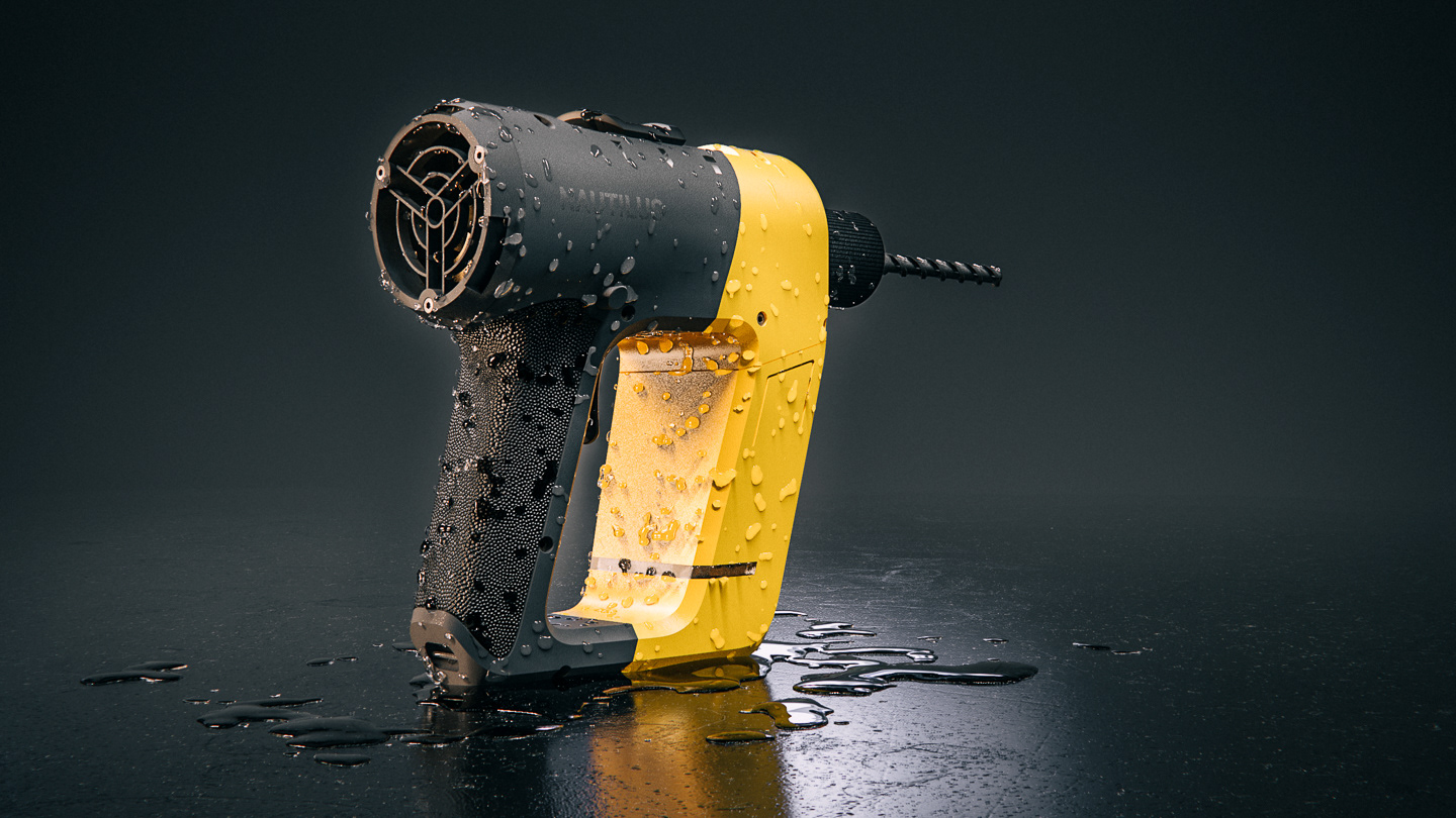 product design，waterproof，Electric drill，Nautilus，