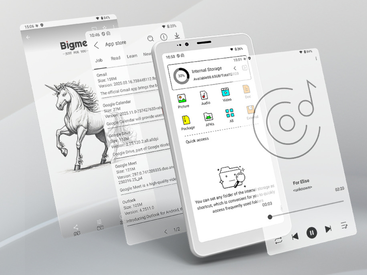 Intelligent mobile phone，HiBreak S，Electronic ink screen，Digital，