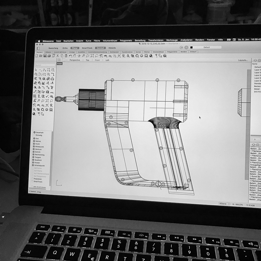 product design，waterproof，Electric drill，Nautilus，