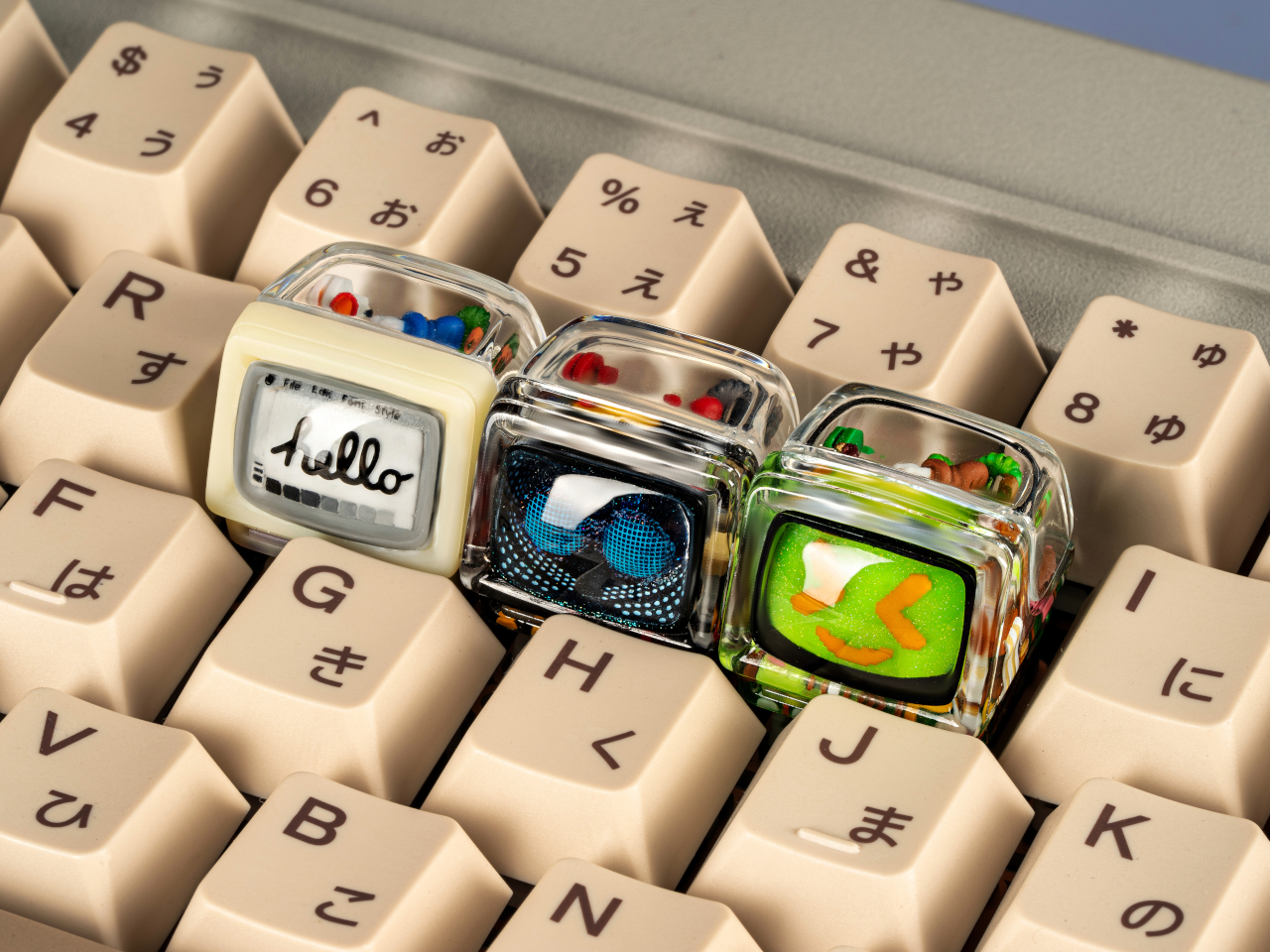 Handmade art keycap，Jelly Key，Digital，electronic product，