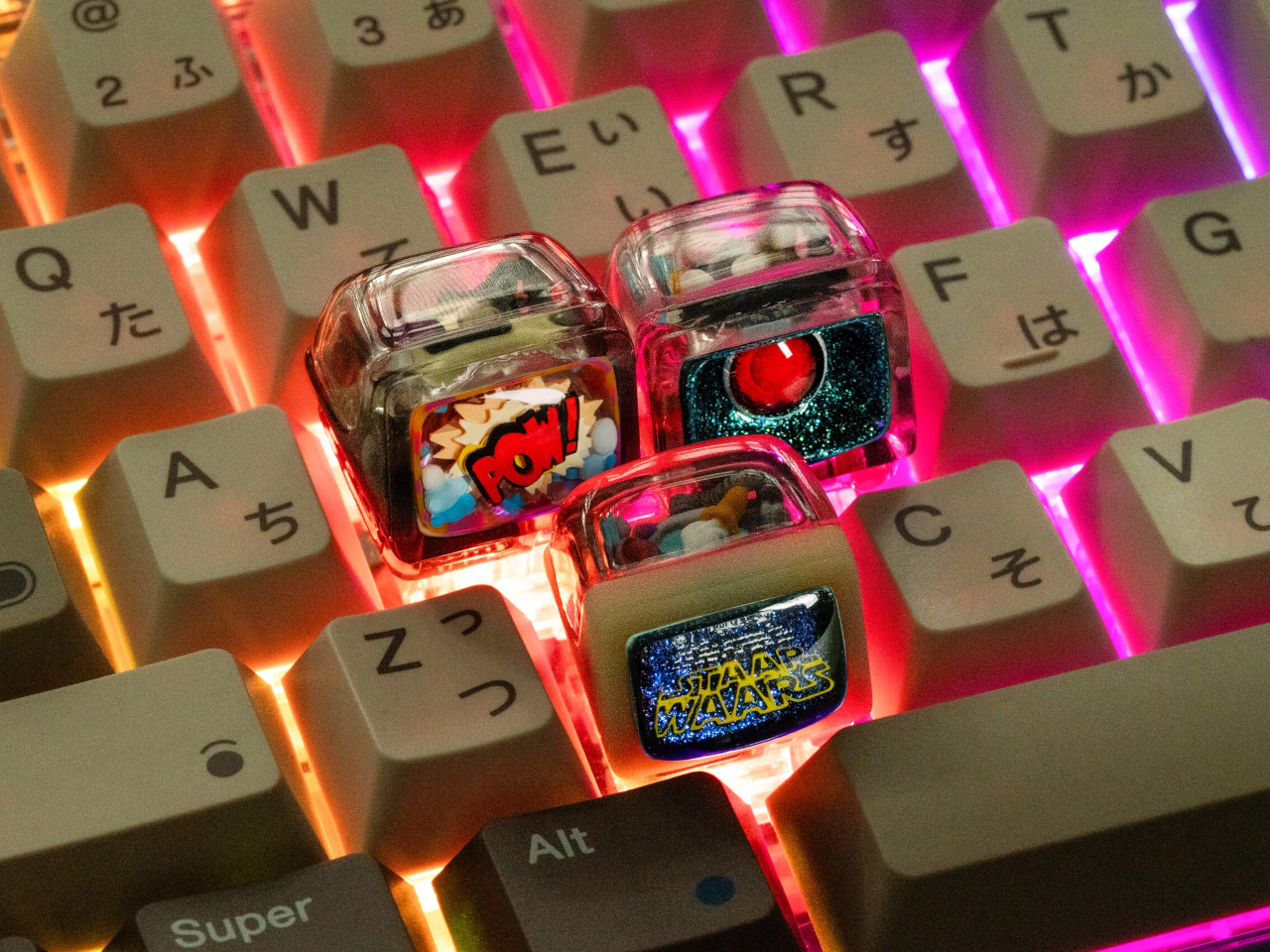 Handmade art keycap，Jelly Key，Digital，electronic product，