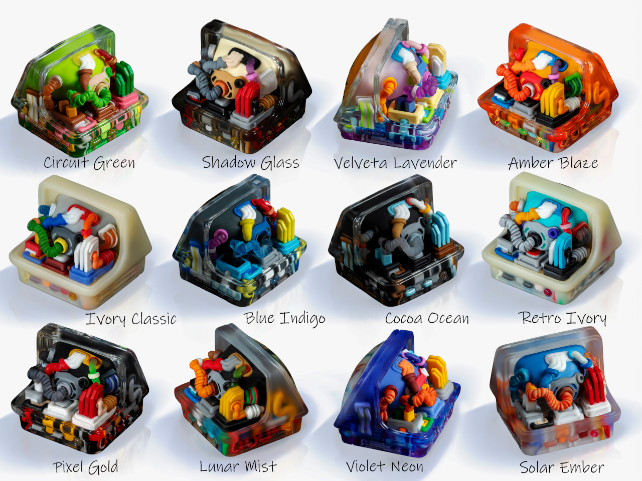 Handmade art keycap，Jelly Key，Digital，electronic product，