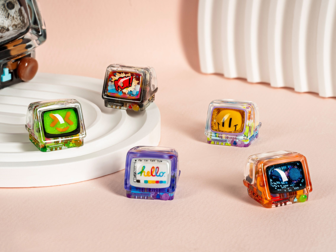 Handmade art keycap，Jelly Key，Digital，electronic product，