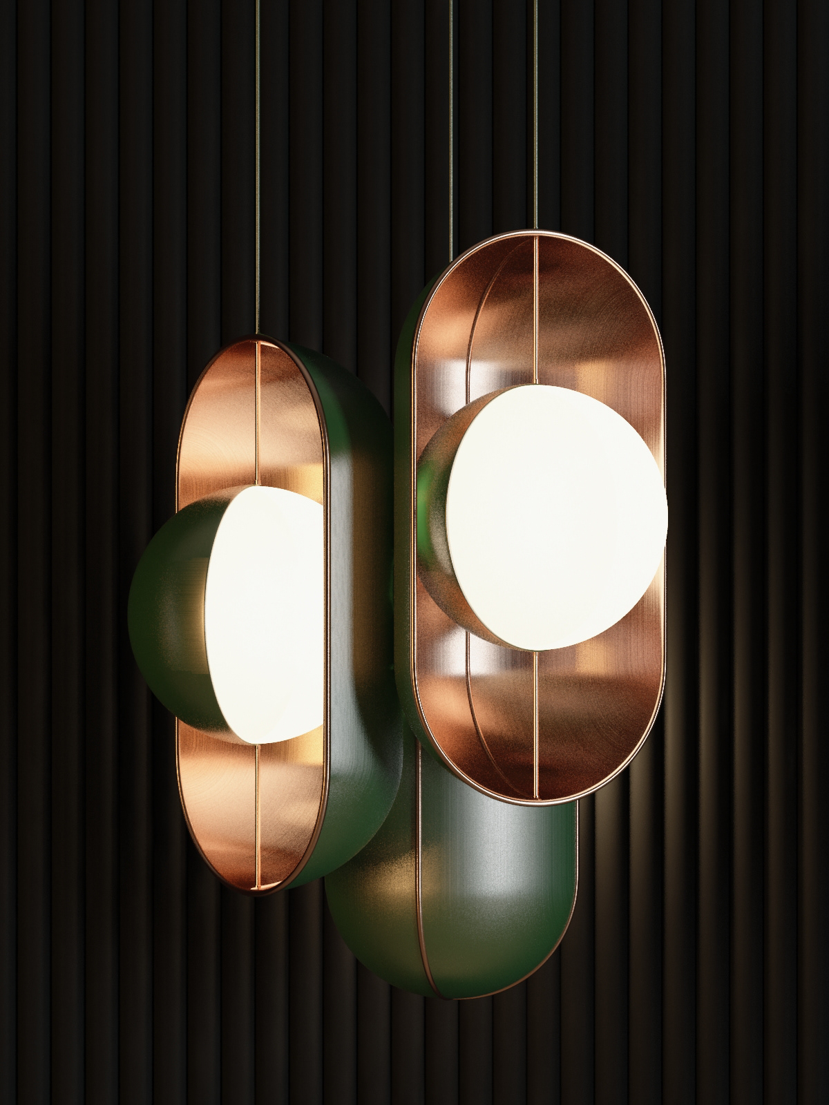 brass，Lamp design，GREEN MOON，