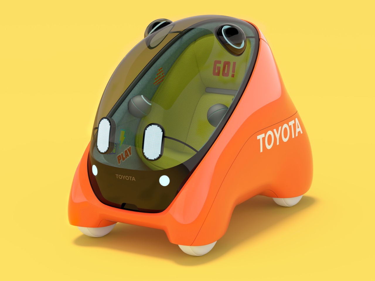 Toyota，Fully autonomous electric concept car，MOBI，children，