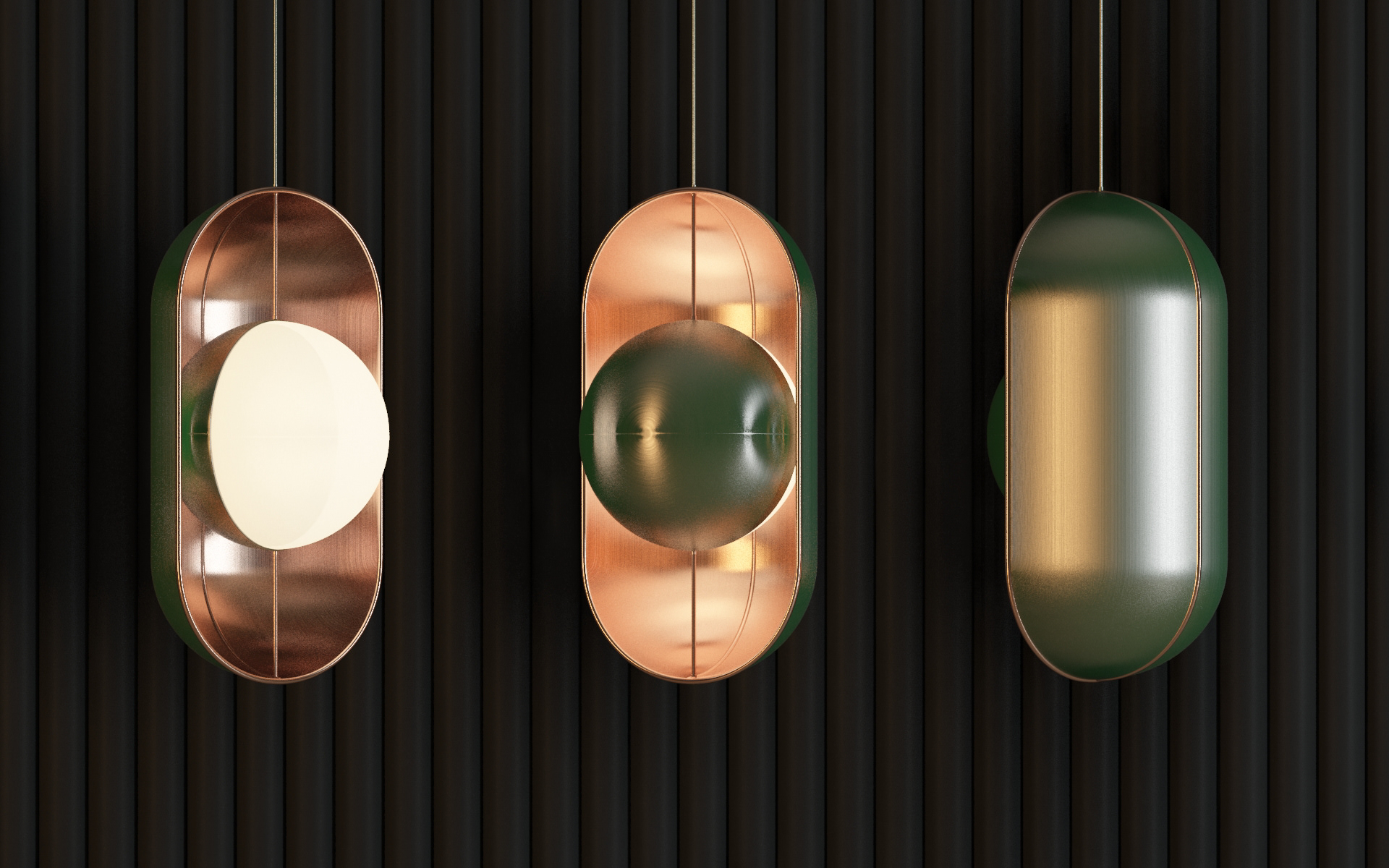 brass，Lamp design，GREEN MOON，