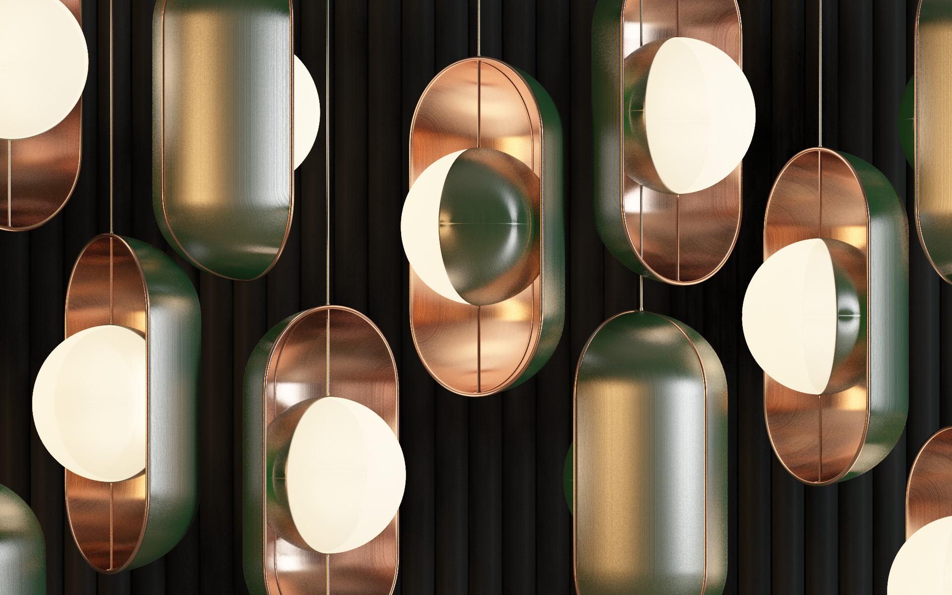 brass，Lamp design，GREEN MOON，