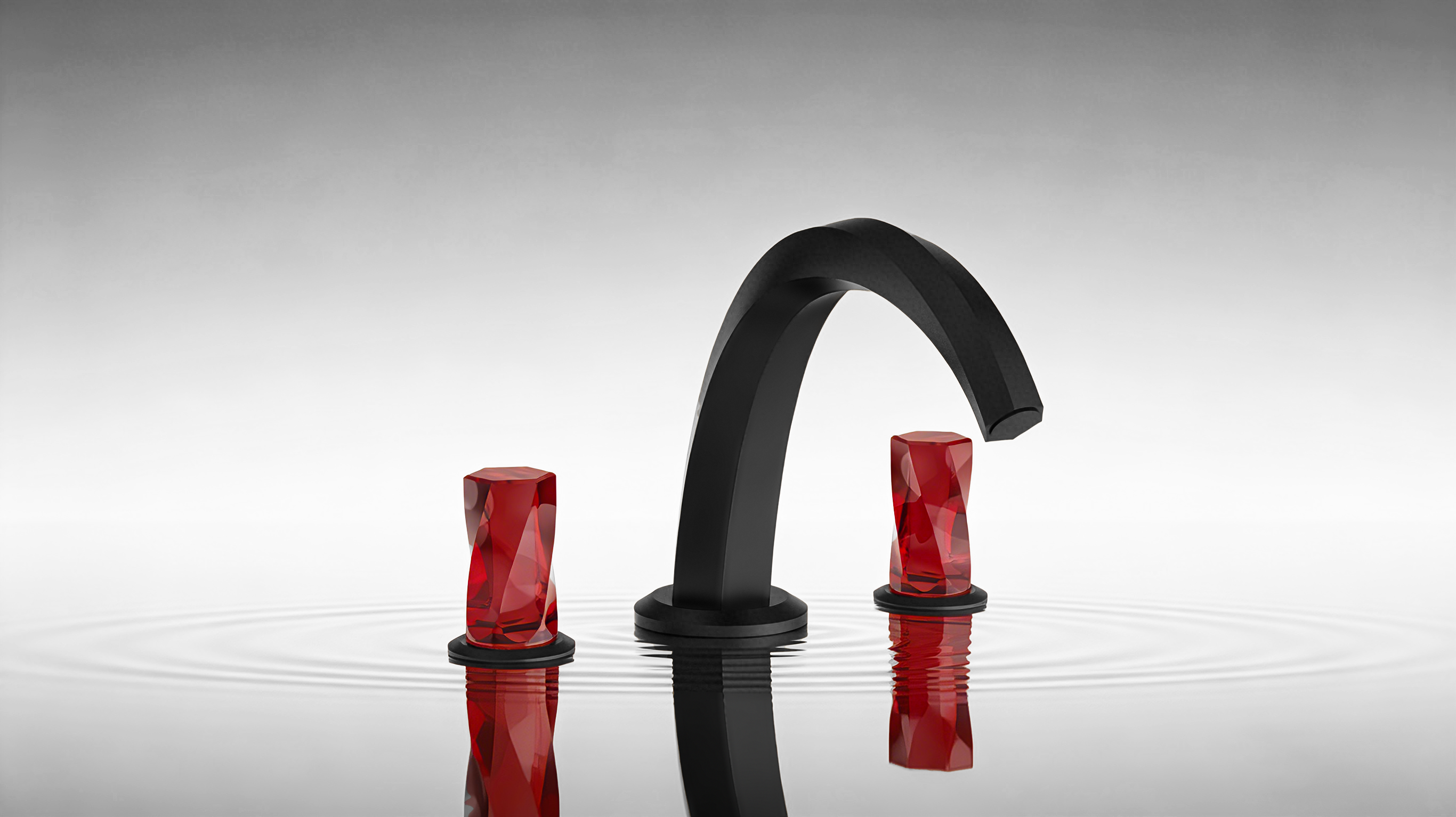 Split faucet; Crystal; Light Luxury，