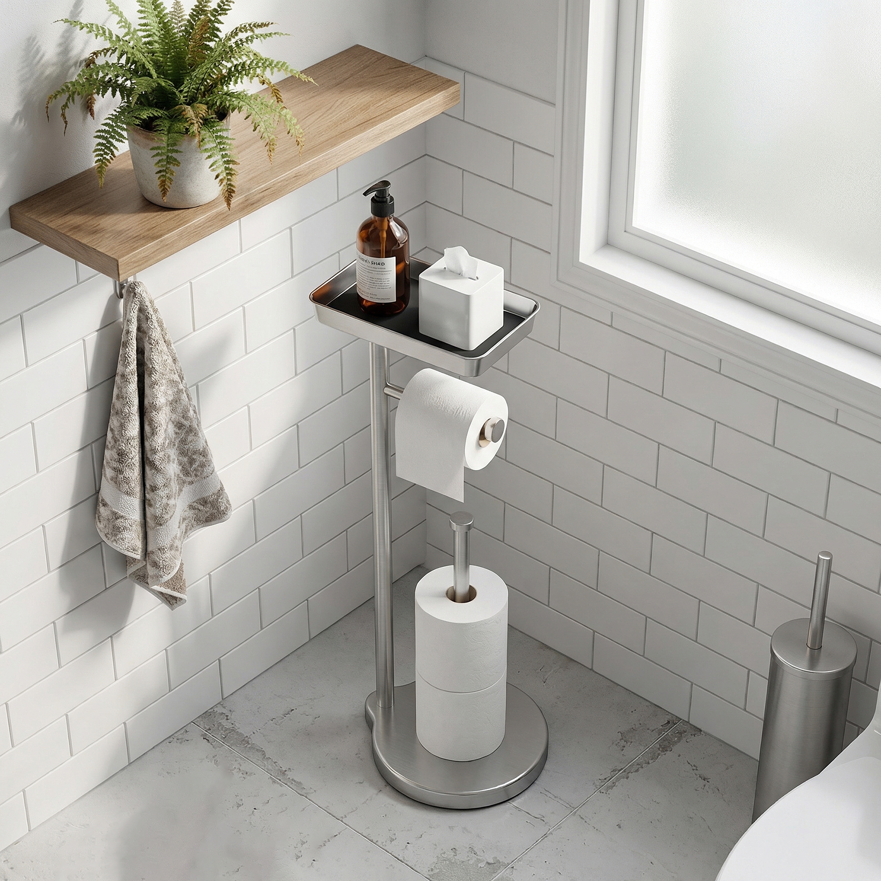 tissue holder, bathroom, mobile shelf, tissue, toilet cleaning，