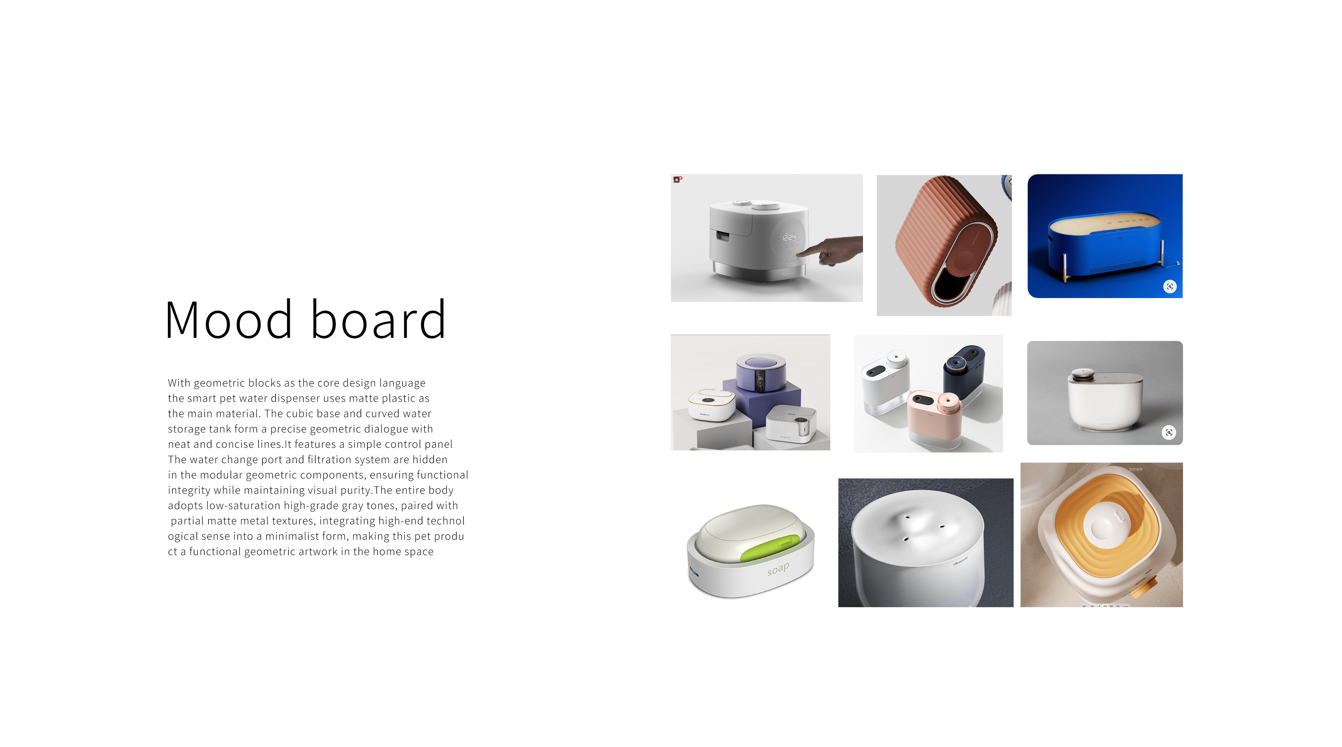 Pet water dispenser，industrial design，Minimalist design ，