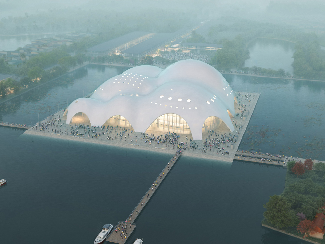 theater，Architecture，environmental design，Isola della Musica，
