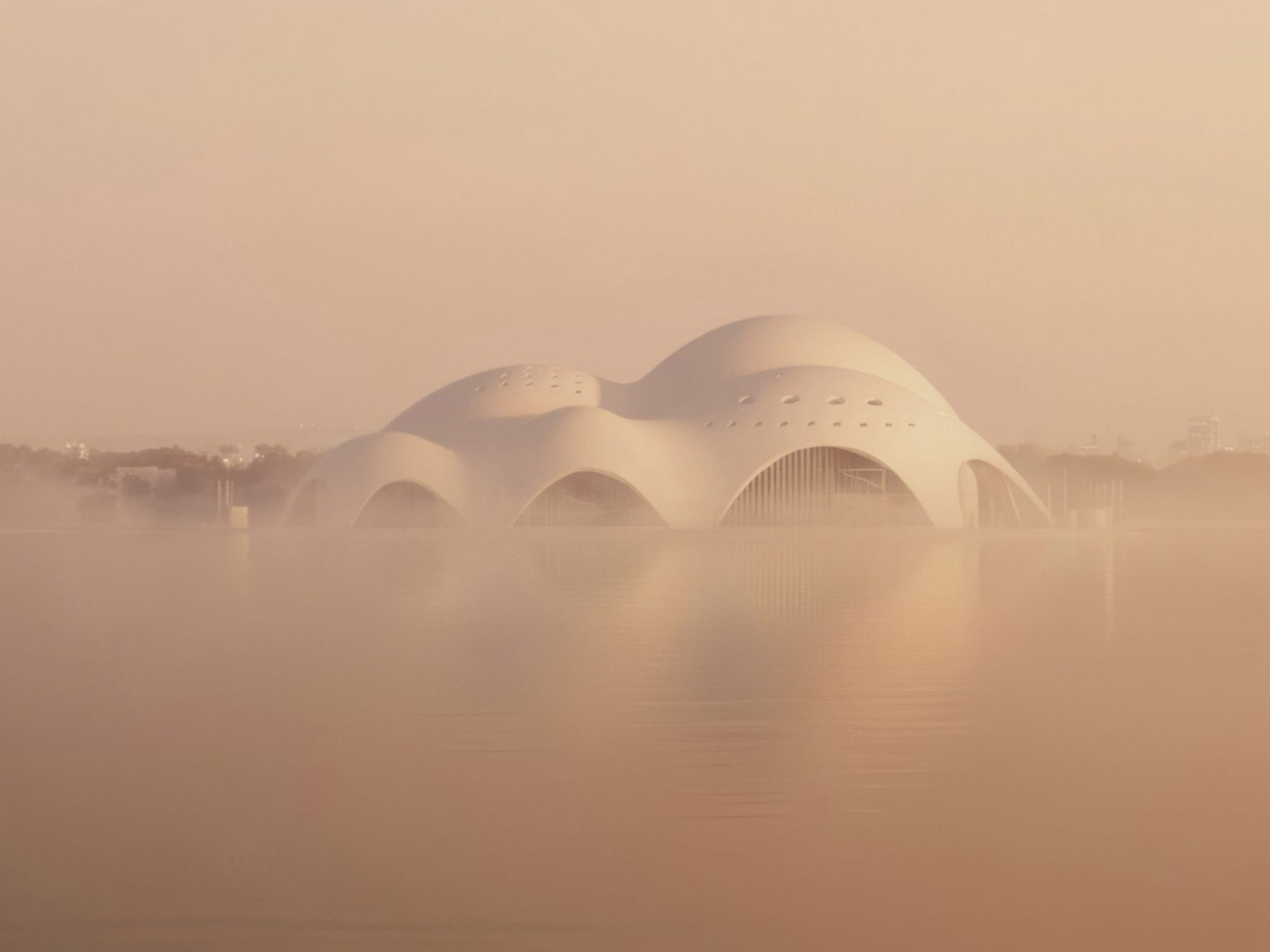 theater，Architecture，environmental design，Isola della Musica，