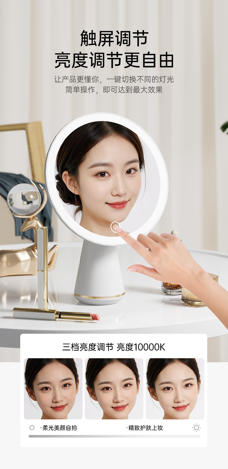 Cosmetic mirror，Gehu，