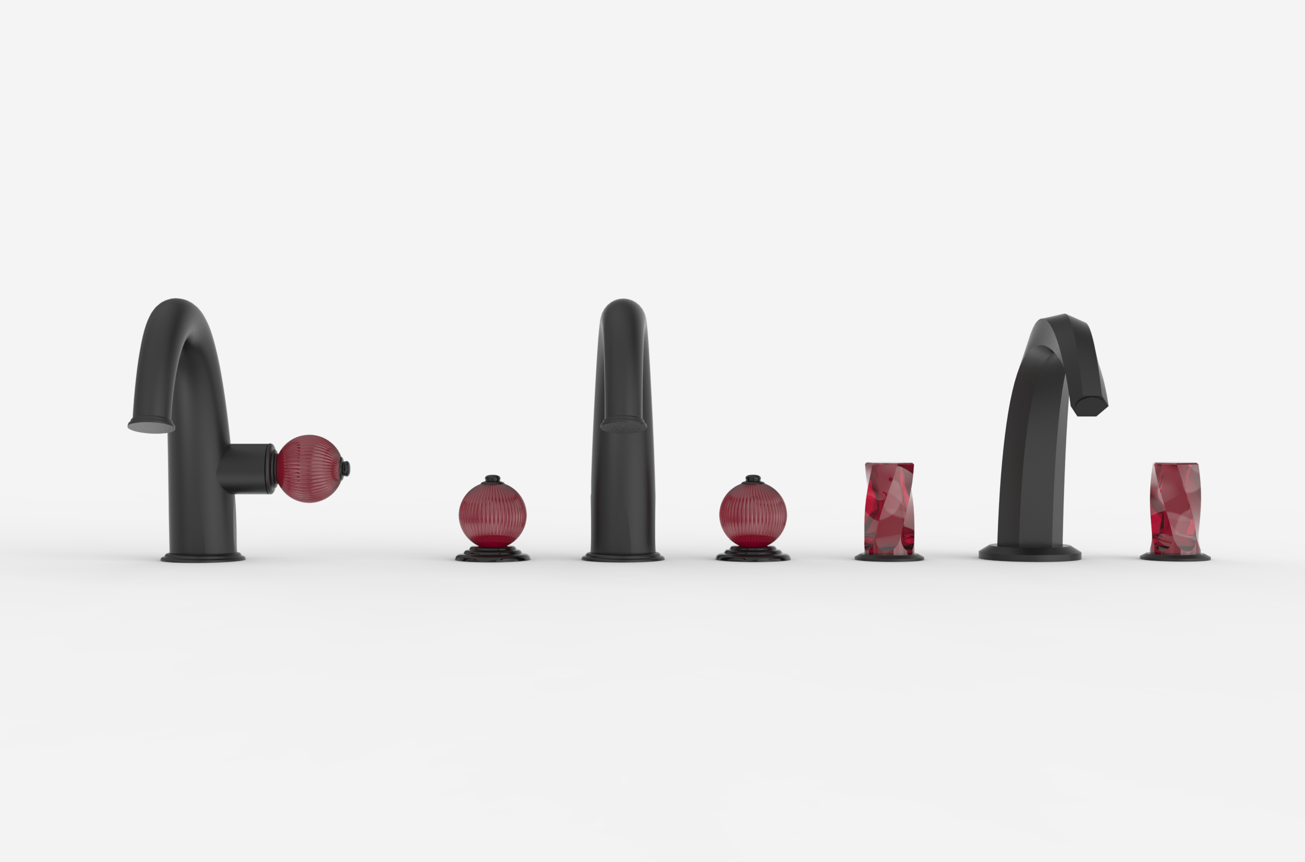 Split faucet; Crystal; Light Luxury，