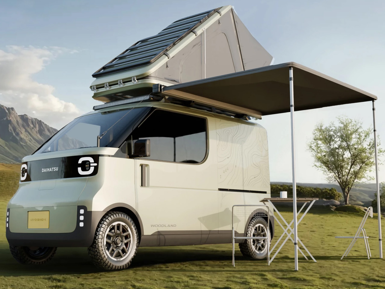 Miniature Camper，Kayoibako-K，Concept Car，vehicle，