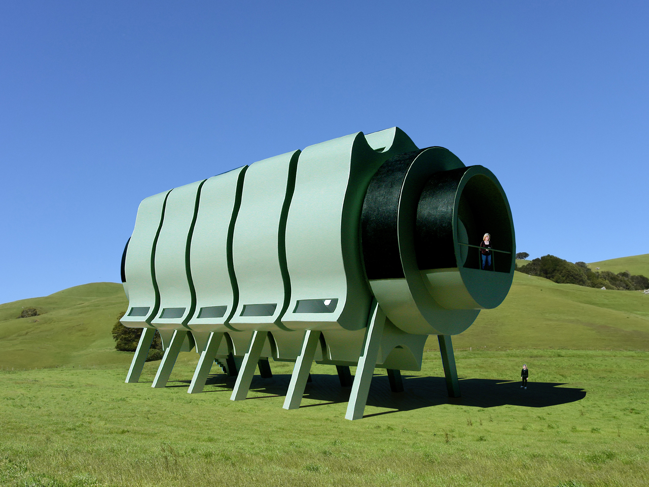 Five-section rotating concept house，conceptual design，environmental design，house，