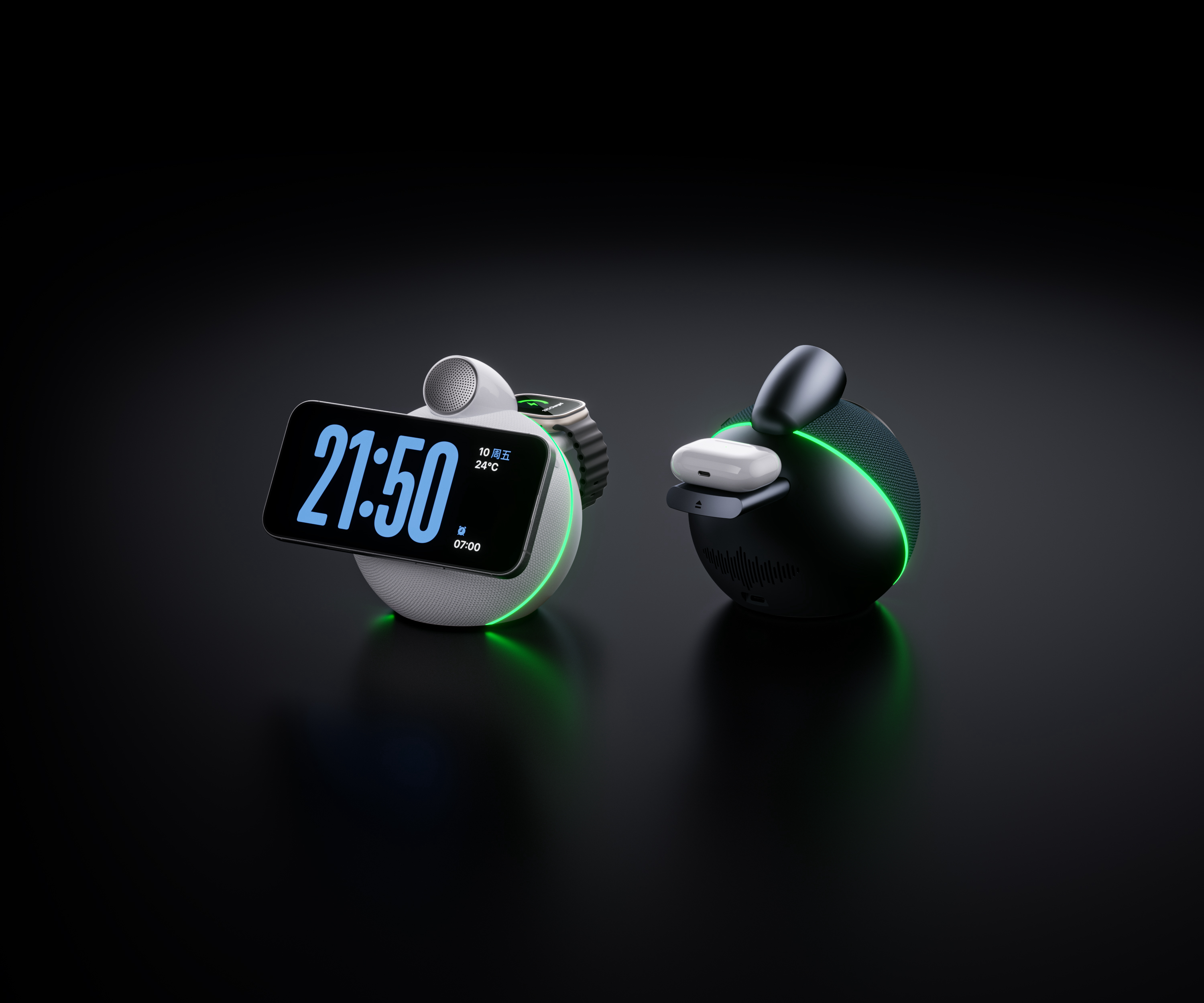 Three in one wireless charging，Speaker wireless charging，Wireless charging，Bluetooth Speaker ，