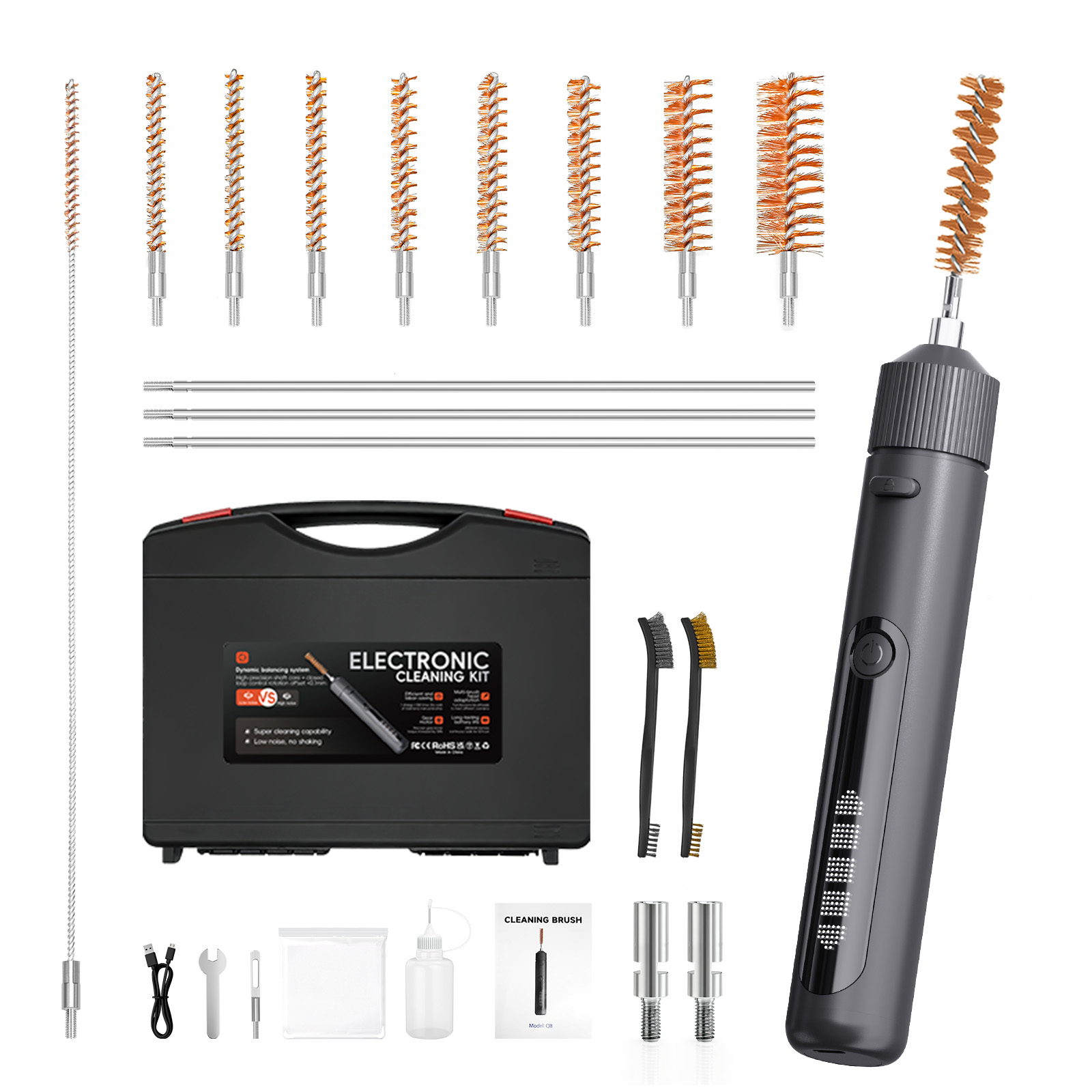 Electric，gun cleaning，bolt driver，Electric rotation，Carbon buildup，