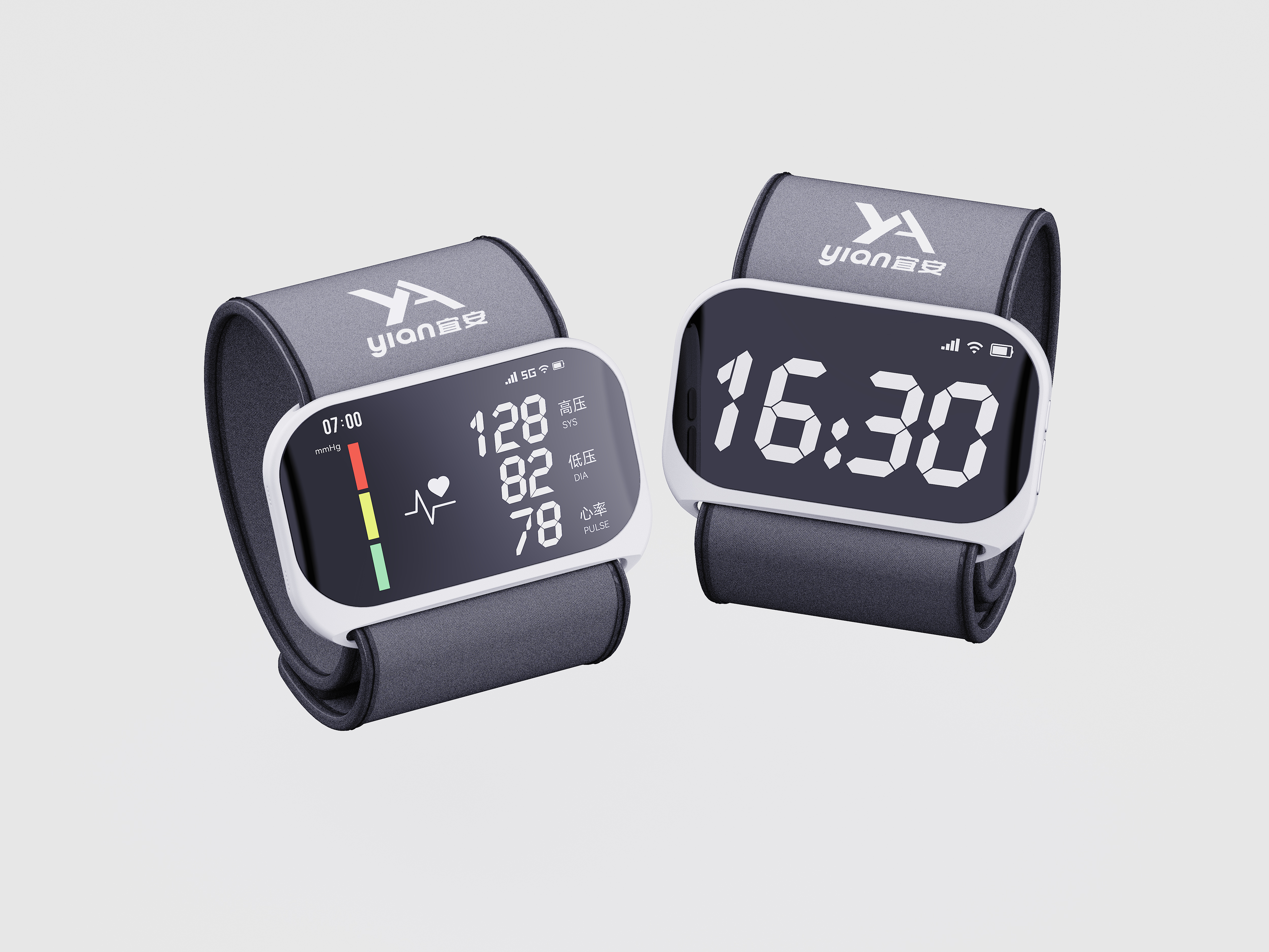 Medical products，industrial design，product design，sphygmomanometer，Clock design，Rhinoceros modeling，Yi An，