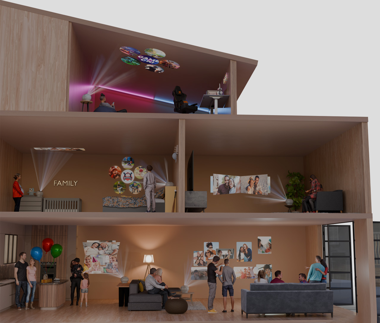 PixyBeam，Digital，Electronic equipment，Projection Digital Photo Frame，