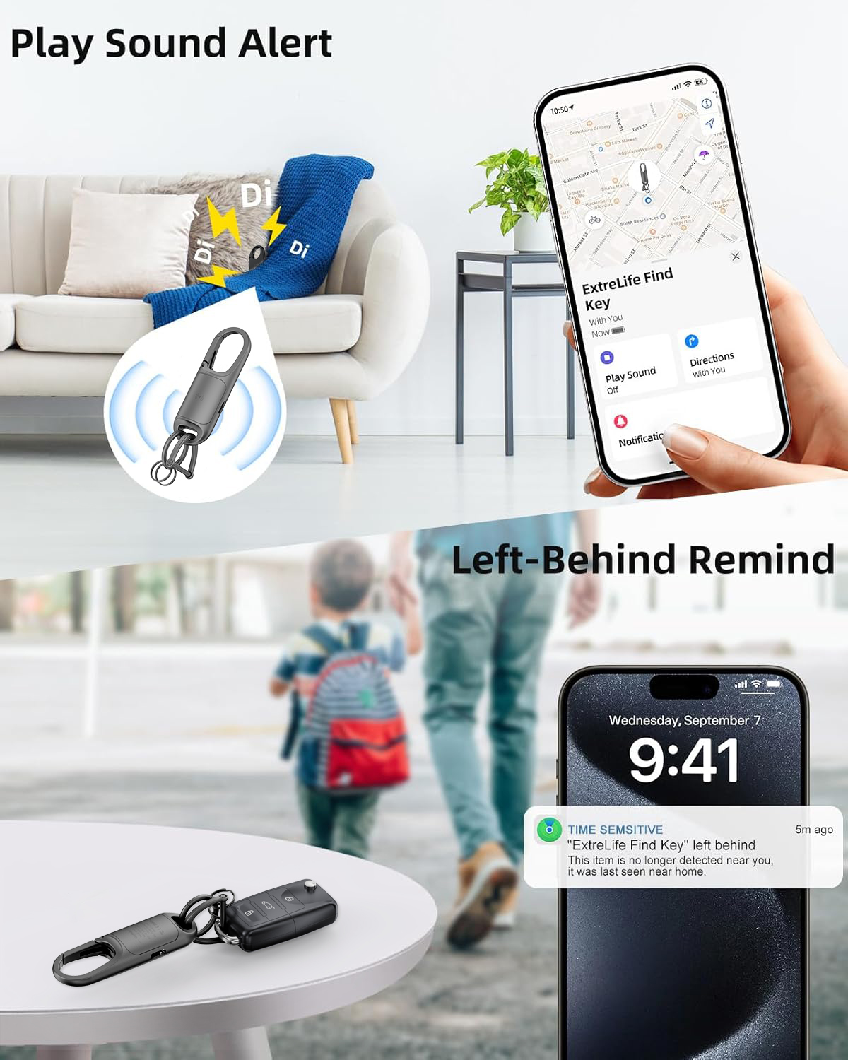 Find My keychain with tracking locator，