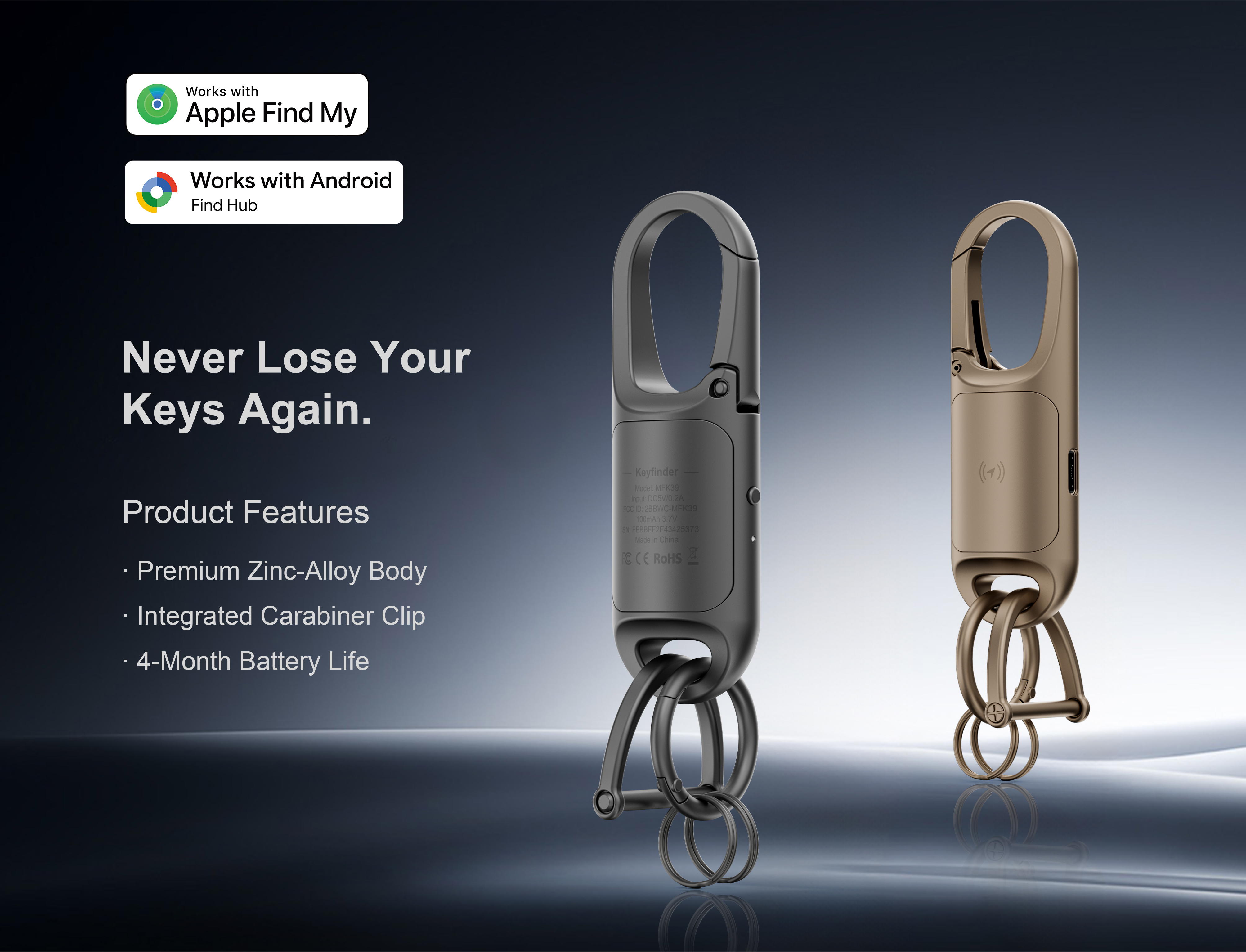 Find My keychain with tracking locator，