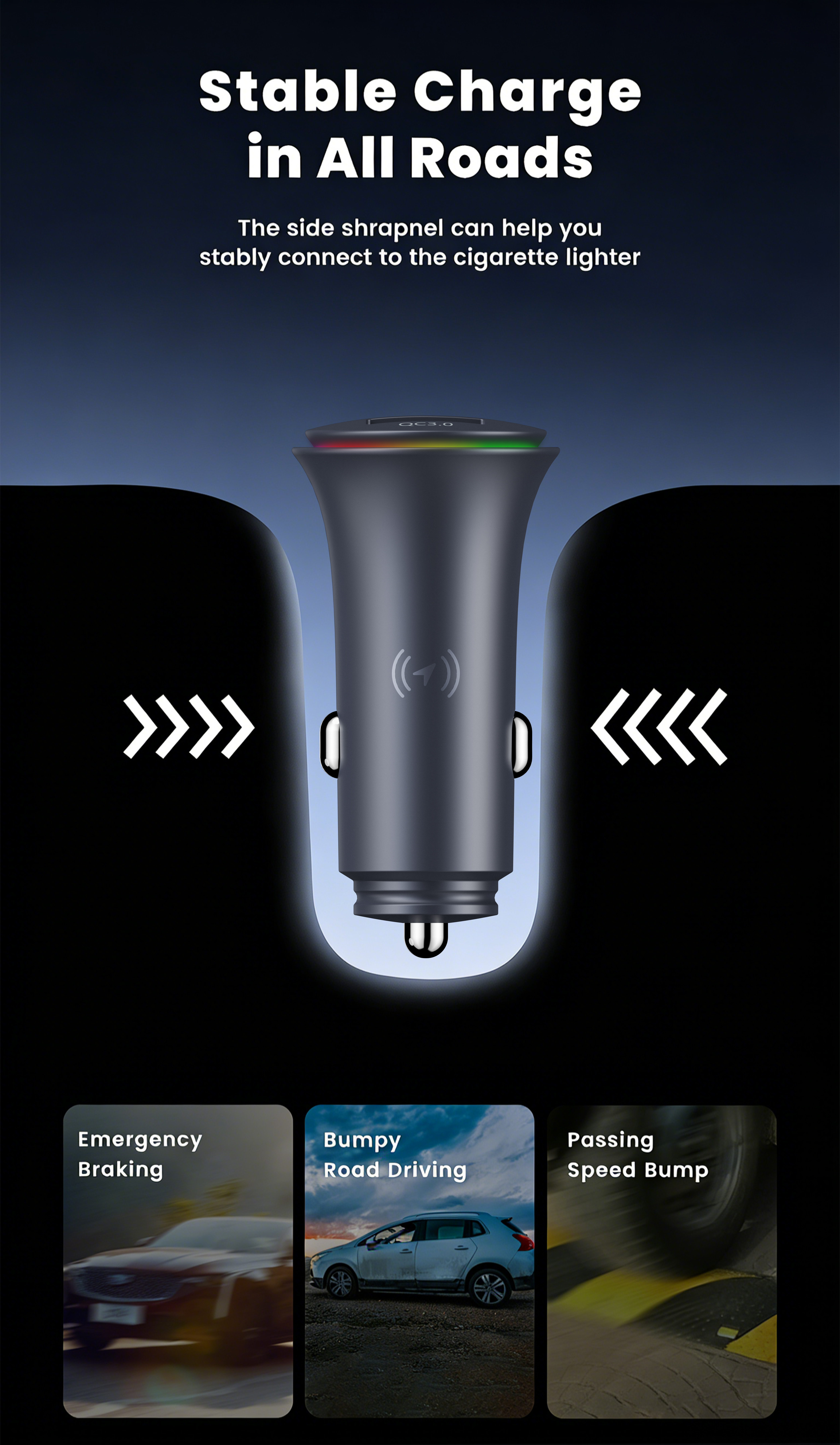 Car charger with tracking locator，
